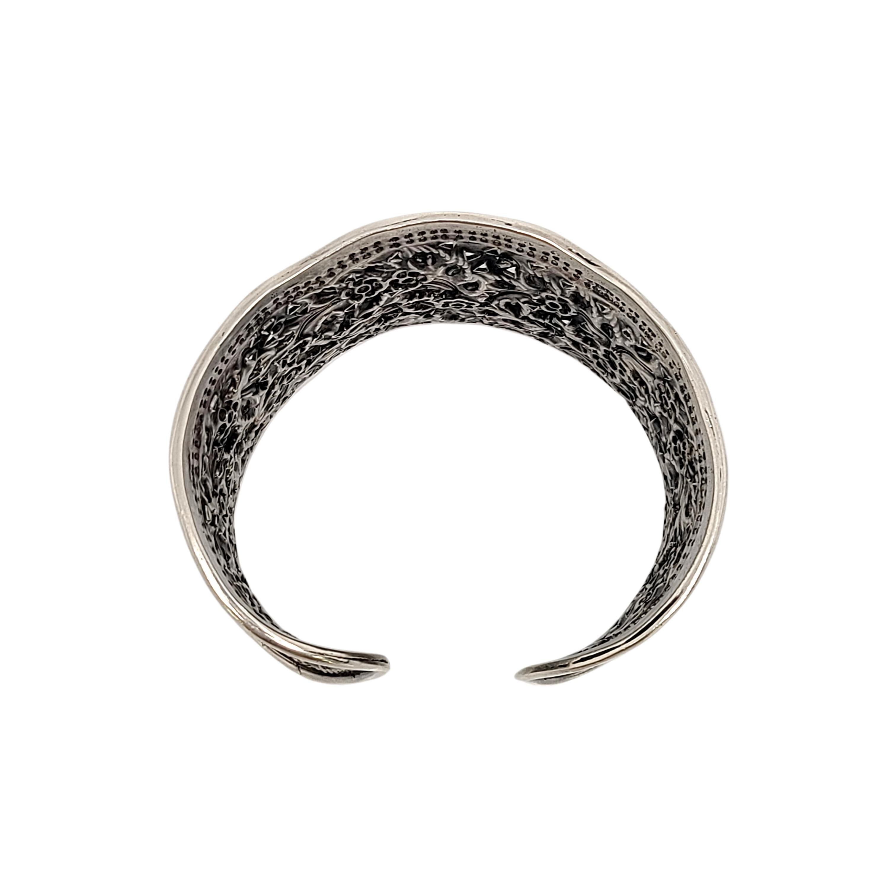 Breites Blumenarmband aus Sterlingsilber 1