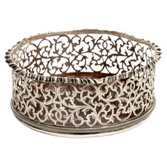 Vintage Sterling Silver Wine Bottle Coaster