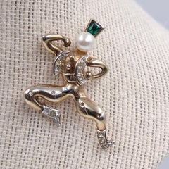 Vintage Sterling Trifari Dancer brooch 1940's