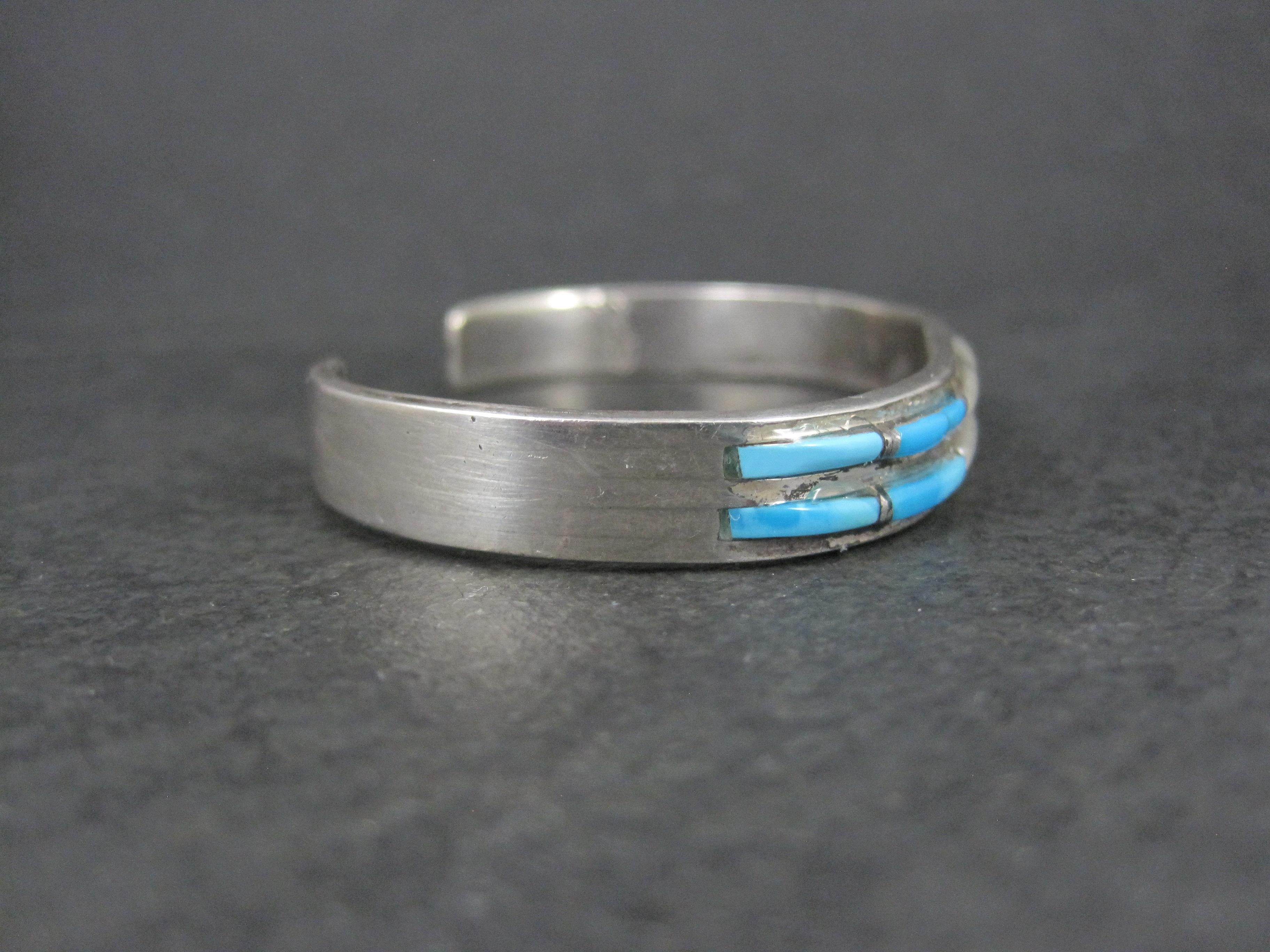 Taglio misto Bracciale d'epoca in argento con turchese e madreperla, 6