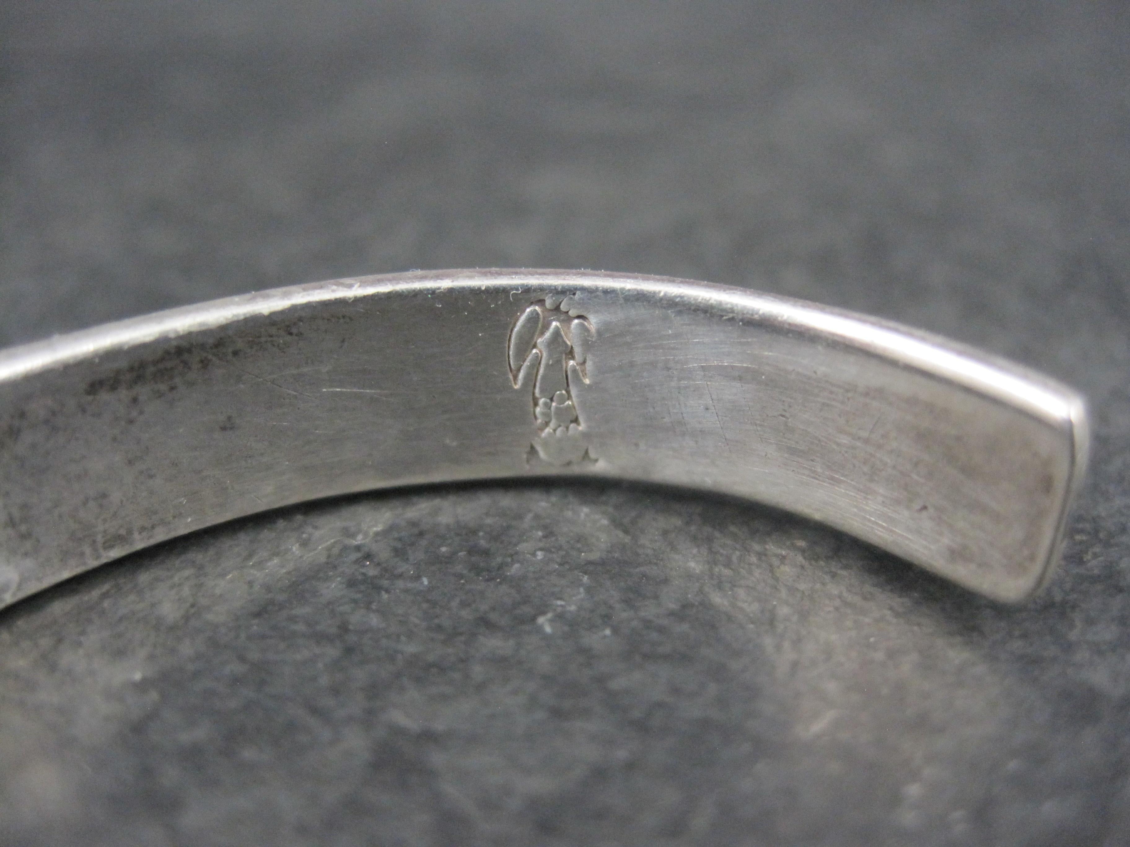 Donna Bracciale d'epoca in argento con turchese e madreperla, 6
