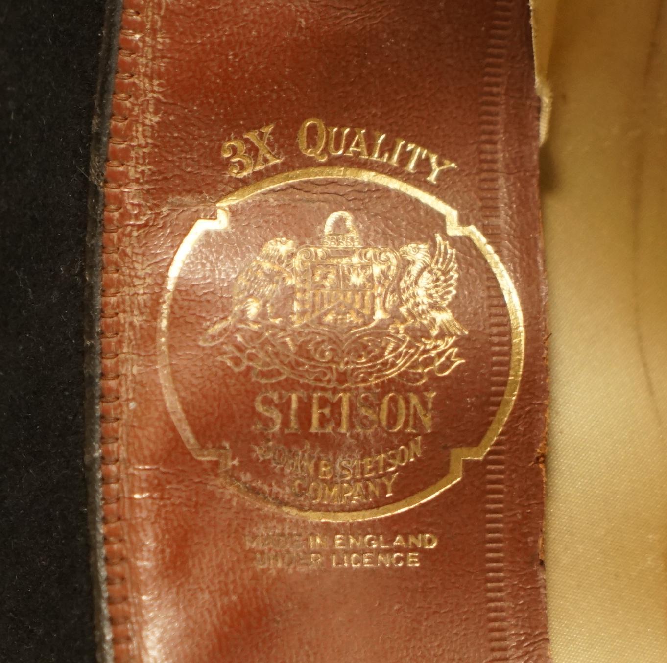 Vintage Stetson 3x Quality Made in England Trilby Hat for Selfridges Mens Shop For Sale 4