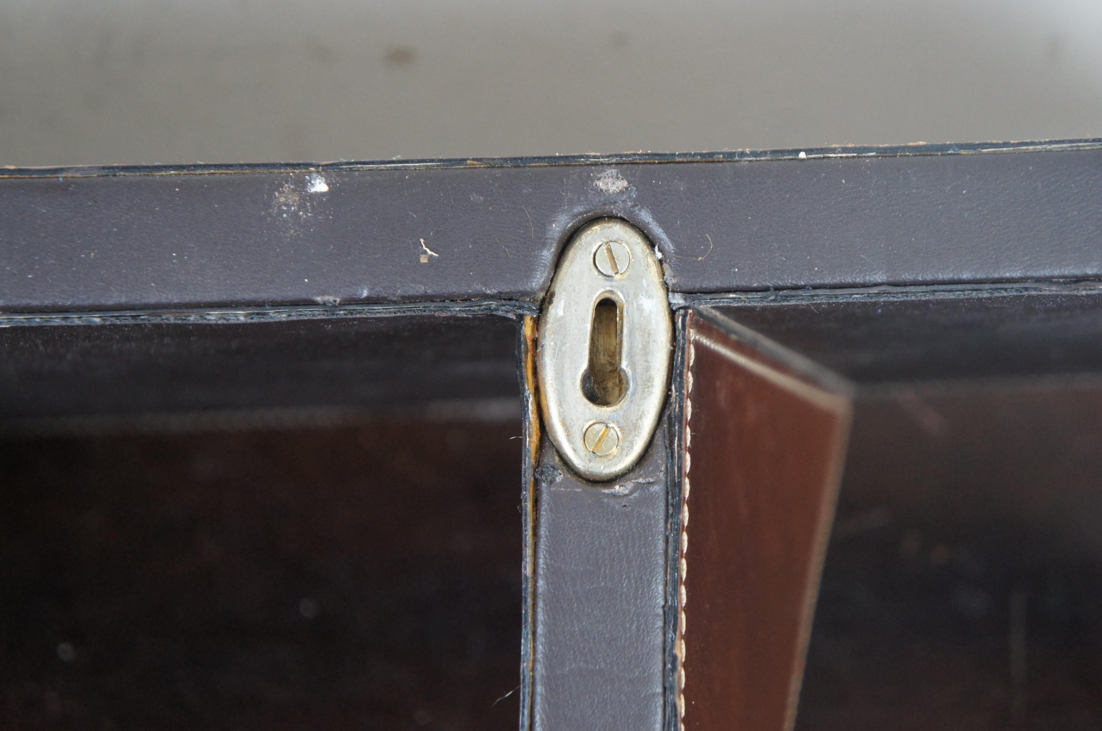 Vintage Stetson Englisch Brown Leder Bow Front Wandregal Western Bibliothek im Angebot 5