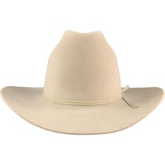 Vintage STETSON Size 7 3/8 Light Gray Felt Rancher Hat