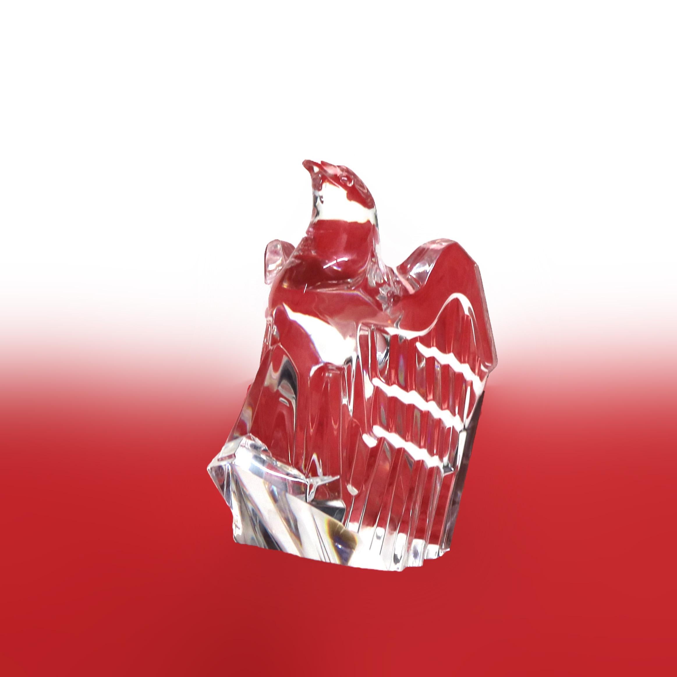 Vintage Steuben Art Glass Eagle Signed C1950.   
4 1/2