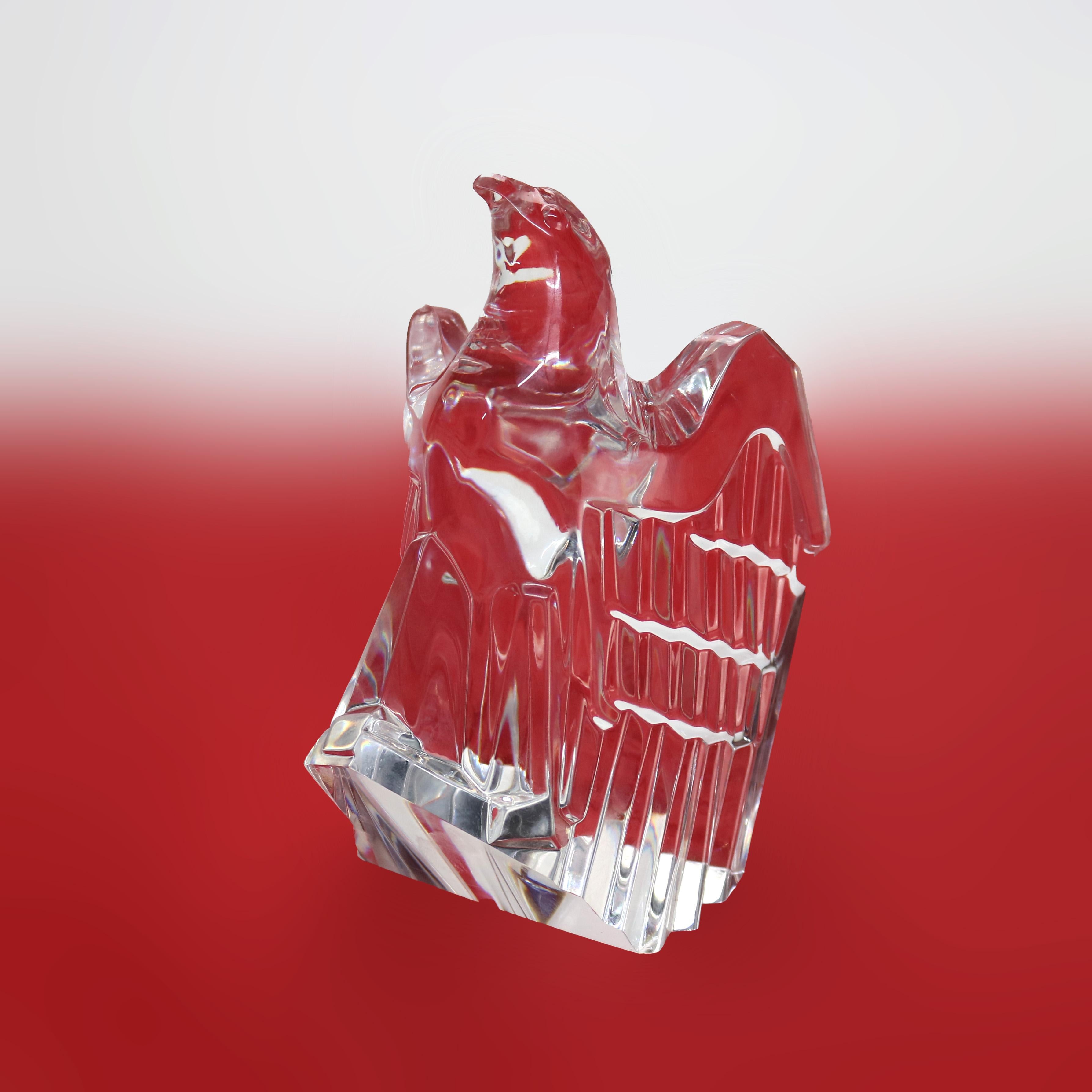 Vintage Steuben Art Glass Eagle Signed C1950 In Good Condition In Big Flats, NY
