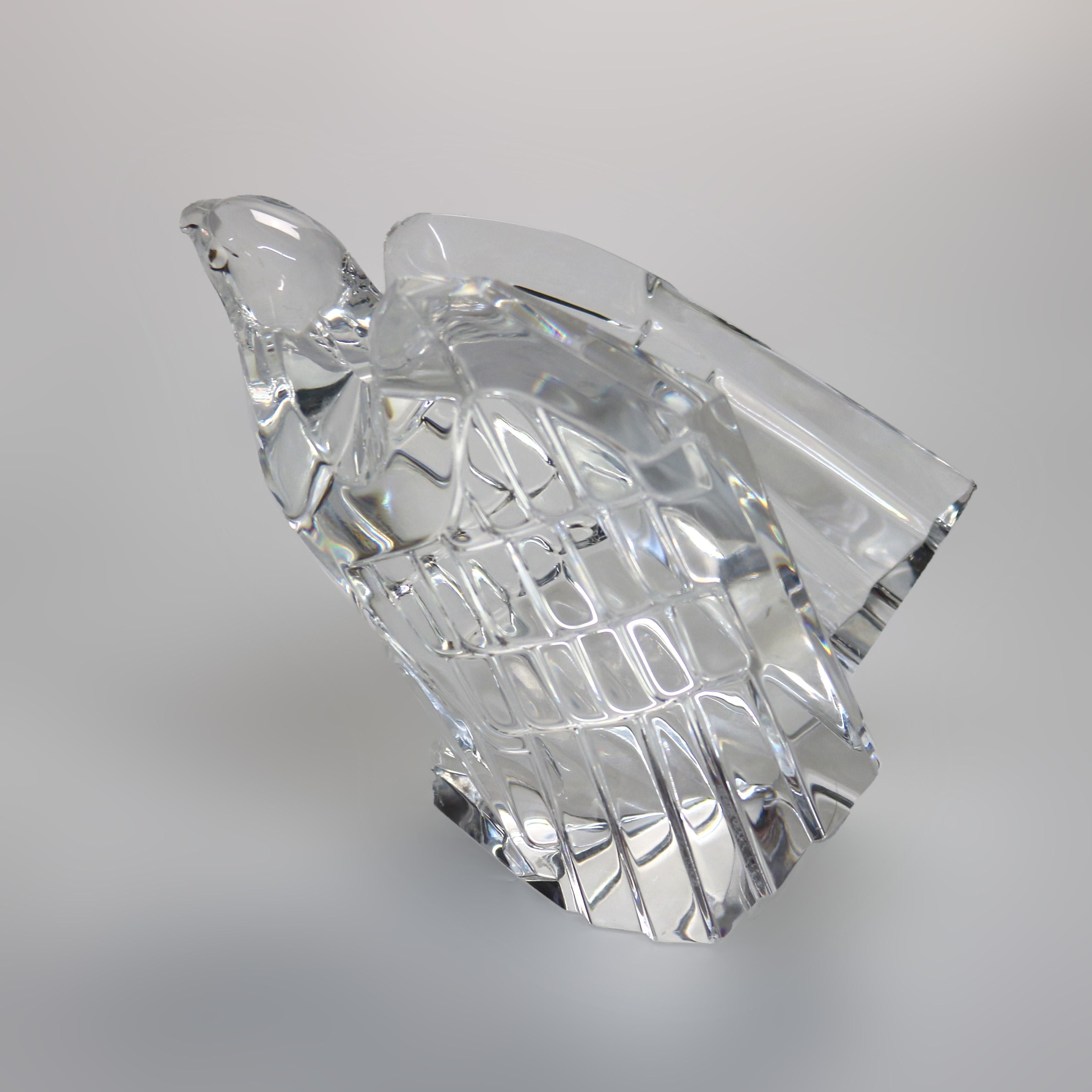 20th Century Vintage Steuben Art Glass Eagle Signed C1950