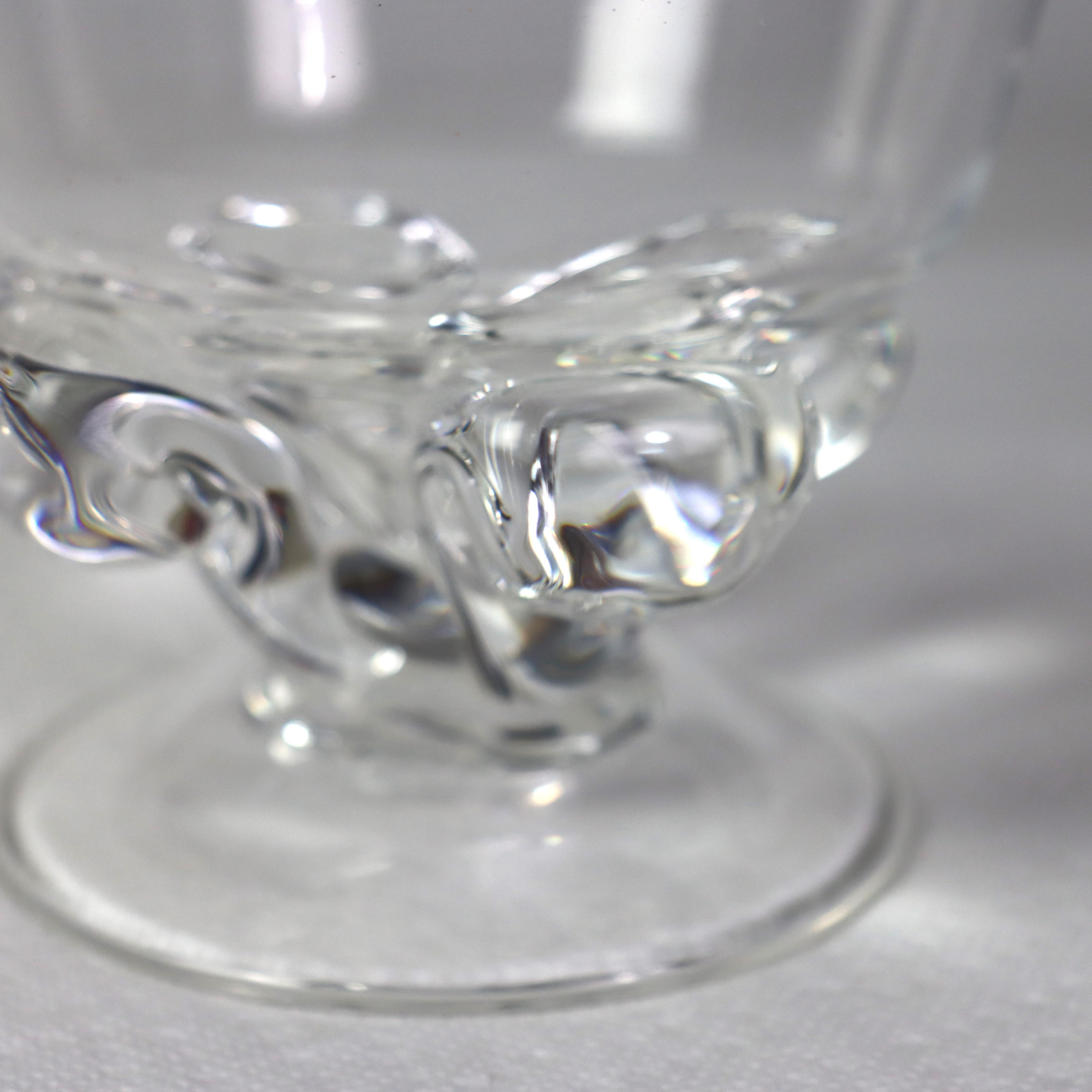 Vintage Steuben Crystal Glass Compote Unsigned C1950.   
Measures - 6.75
