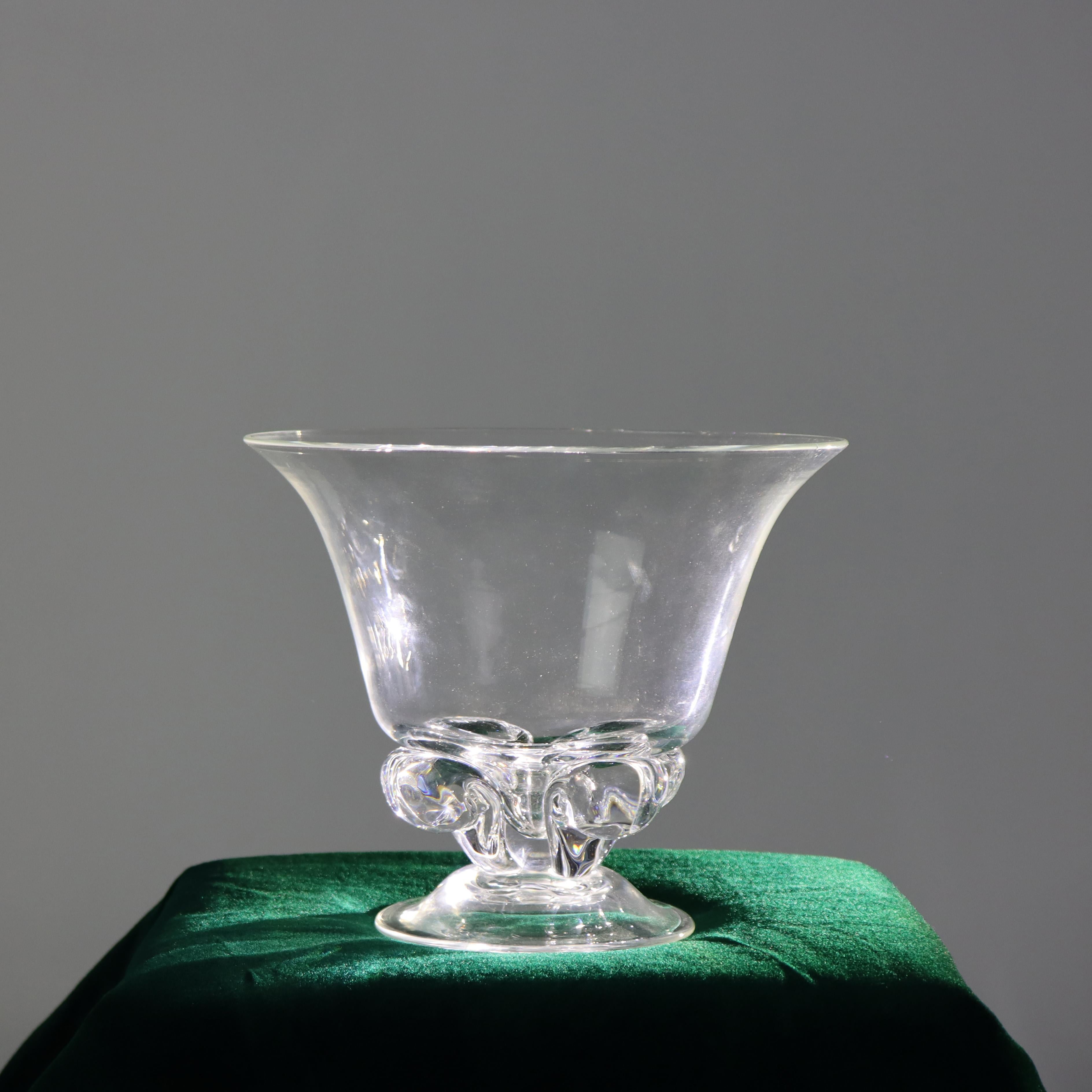 Compota Vintage Steuben Glass Sin Firmar C1950 siglo XX en venta