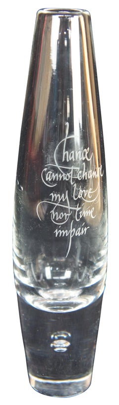 Vintage Steuben Crystal Teadrop Knospe Blumenvase Chance Cannot Change My Love