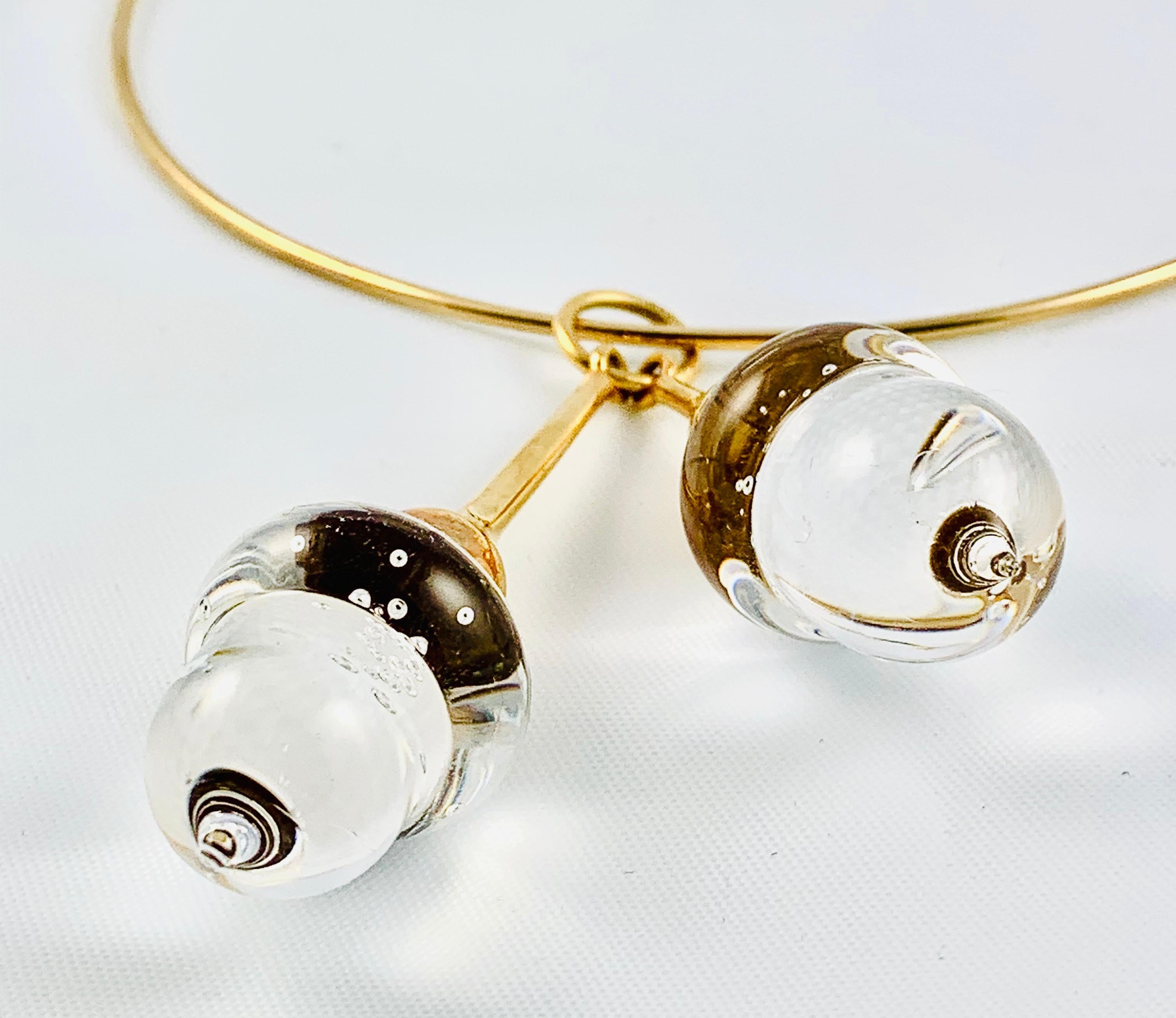 glass acorn necklace
