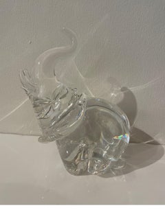 Vintage Steuben Glass Elephant Sculpture - Good Luck Charm, USA