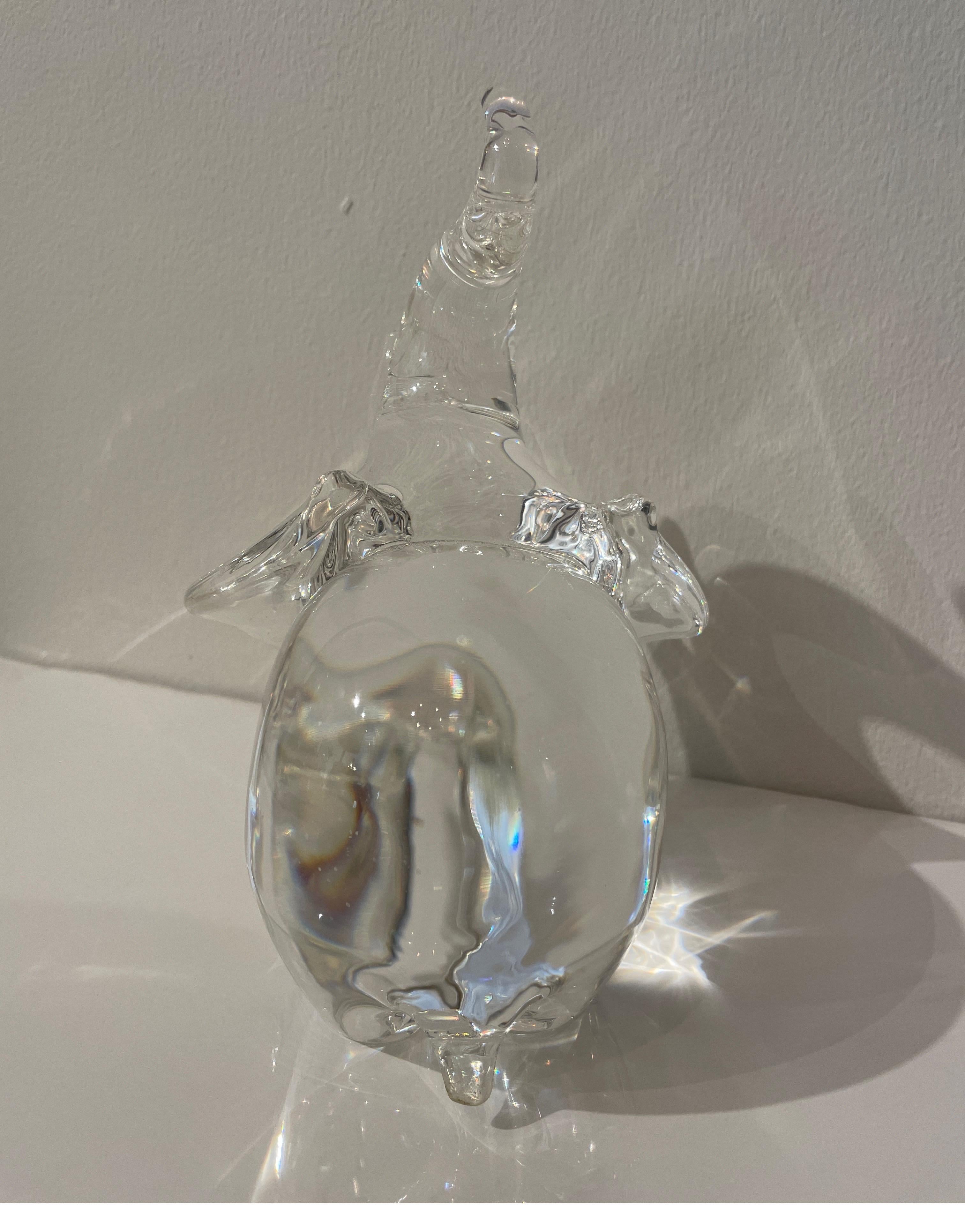 20th Century Vintage Steuben Glass Elephant Sculpture For Sale