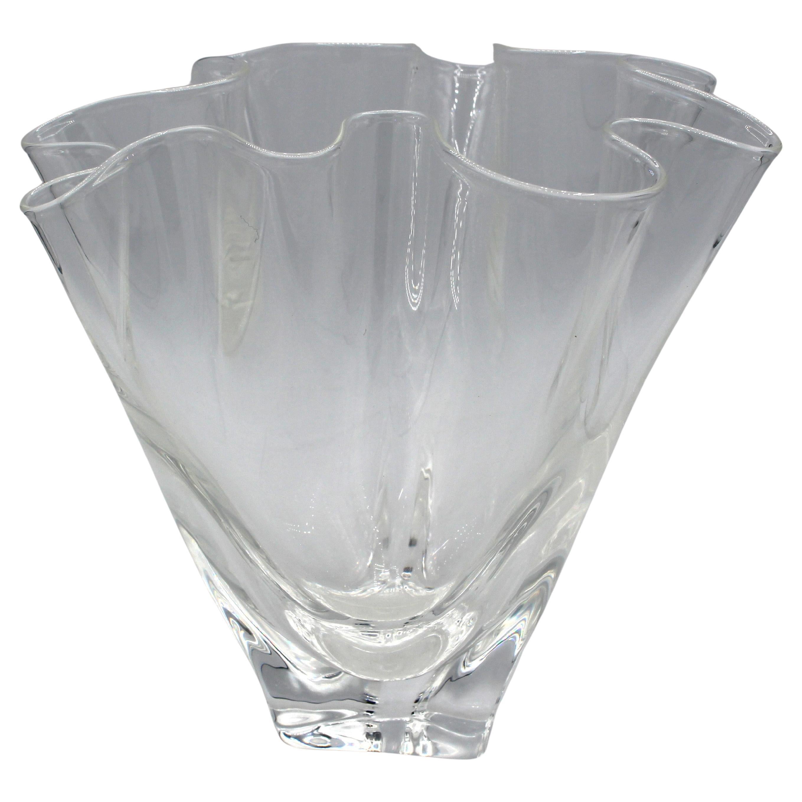Vintage Steuben Glass "Handkerchief" Vase Designed by Donald Pollard