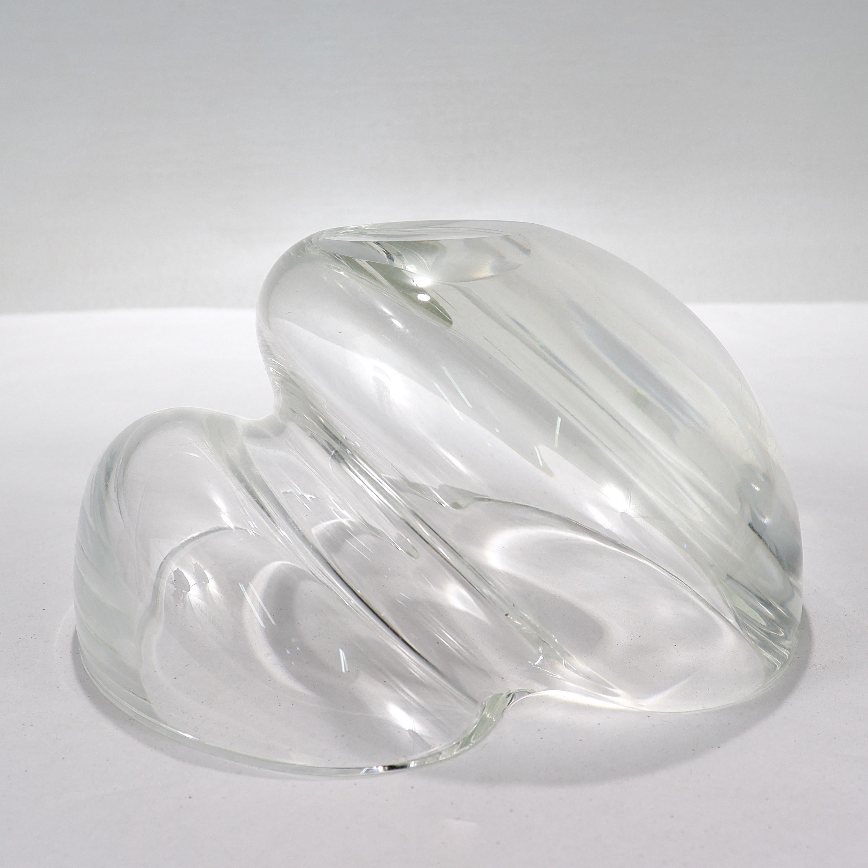Vintage Steuben Glassworks Art Glass Nimbus Bowl, 1980s For Sale 3