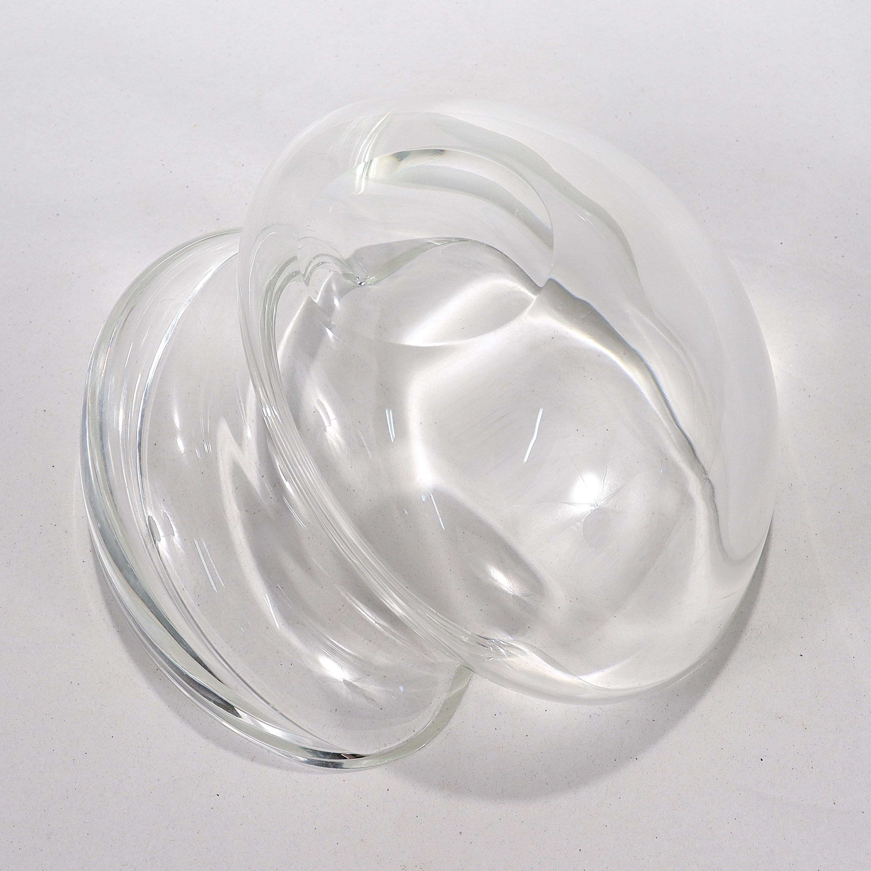 Vintage Steuben Glassworks Art Glass Nimbus Bowl, 1980s For Sale 4