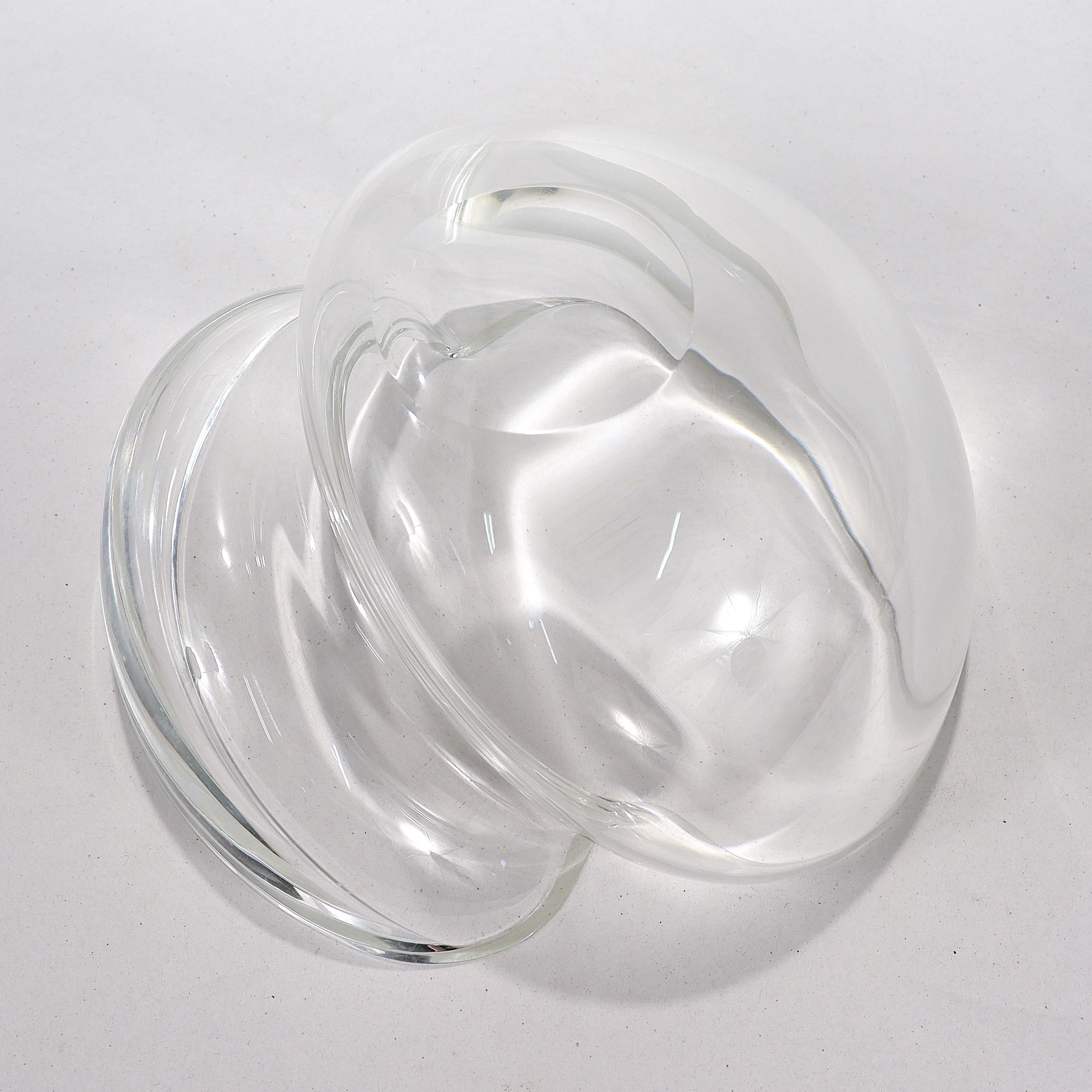 Bol Nimbus d'art Steuben Glassworks des années 1980 4