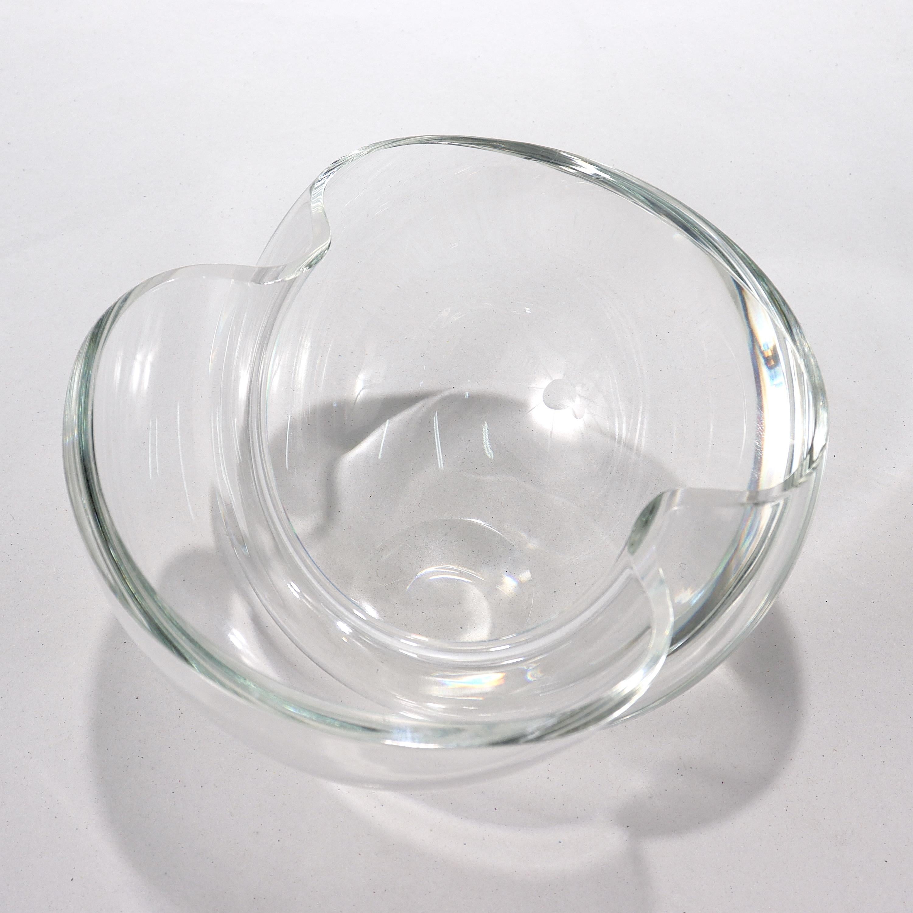 Vintage Steuben Glassworks Art Glass Nimbus Bowl, 1980s For Sale 2