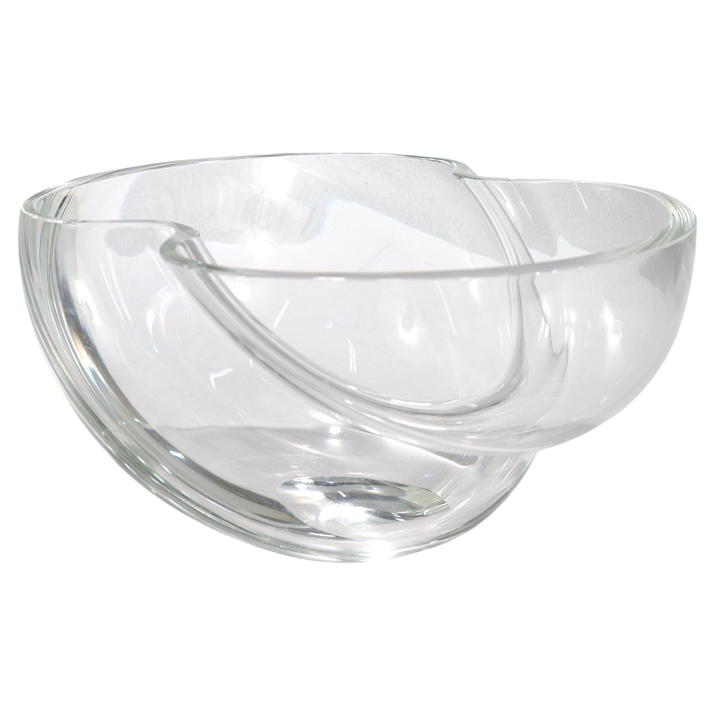 Vintage Steuben Glassworks Art Glass Nimbus Bowl, 1980s For Sale