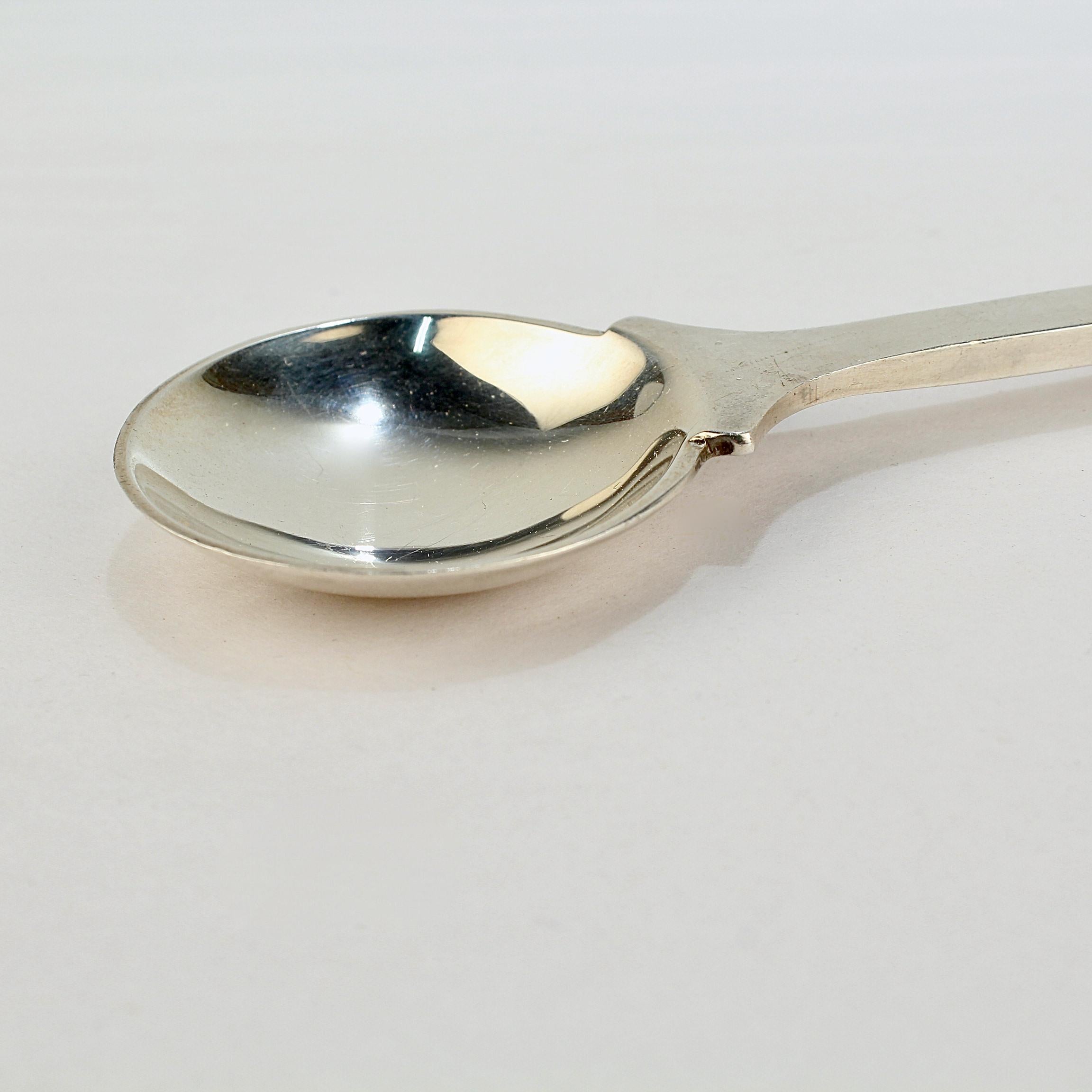 Vintage Steuben Glassworks Modernist Sterling Silver Cocktail Spoon In Good Condition In Philadelphia, PA