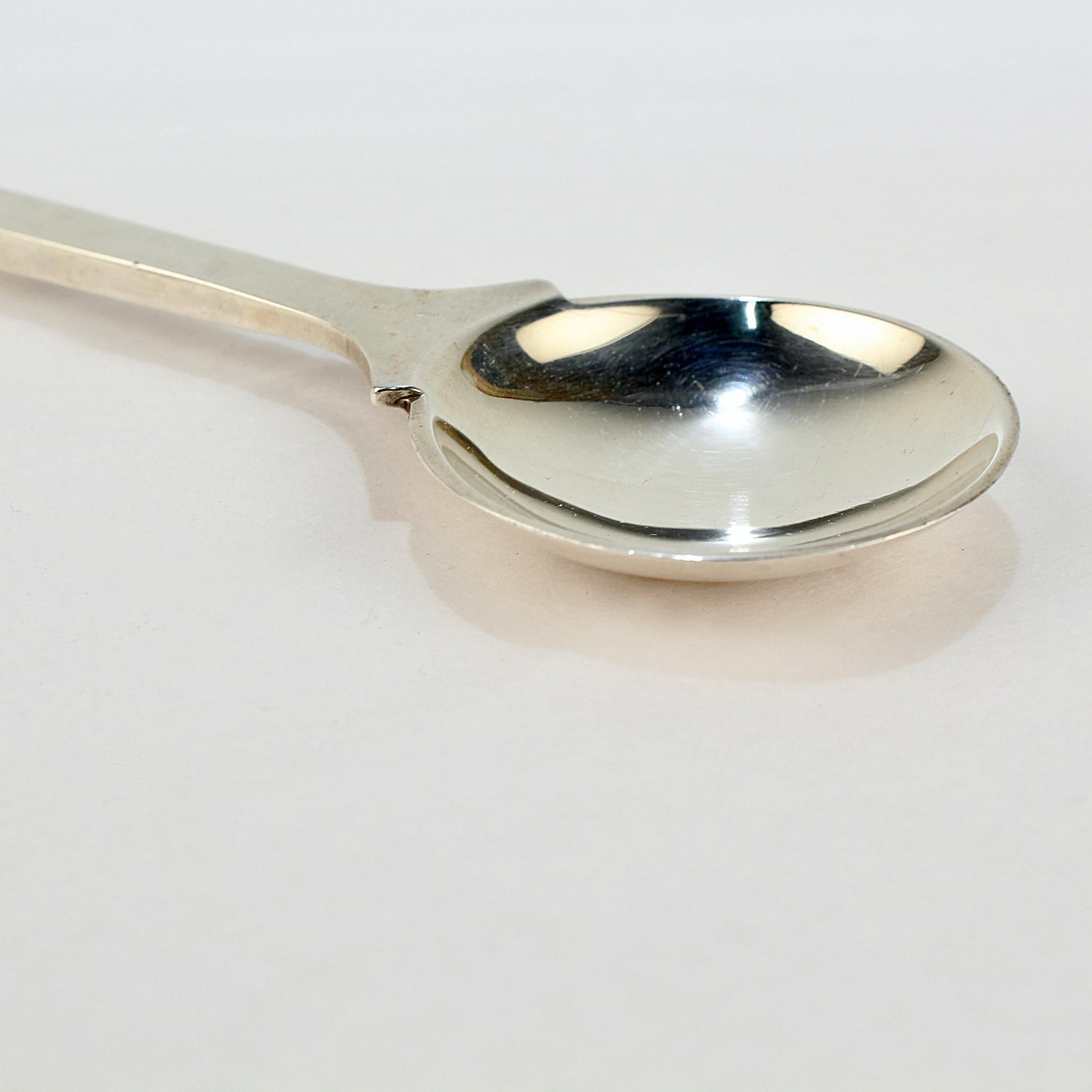 Women's or Men's Vintage Steuben Glassworks Modernist Sterling Silver Cocktail Spoon