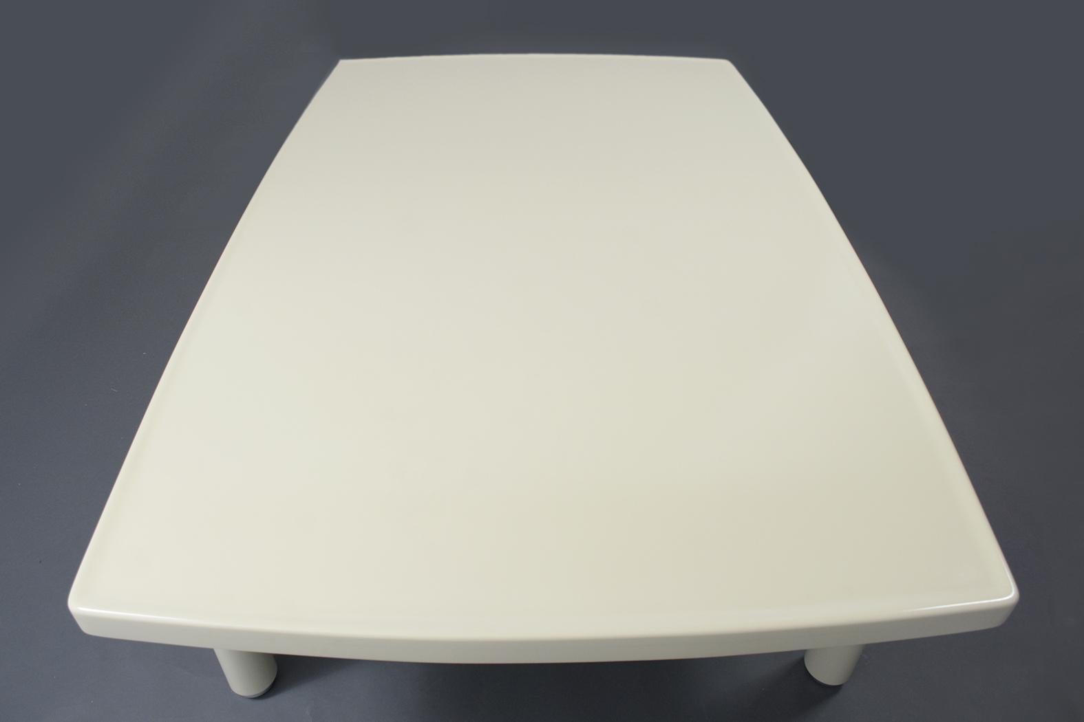 Stewart MacDougall Ivory Cream Dining Table with Silvered Leg Details For Sale 3