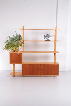 Vintage Stick Cabinet Mid-Century Dutch Design W. Lutjens Den Boer Gouda