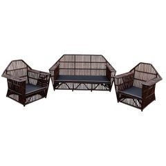 Antique Stick Rattan Set