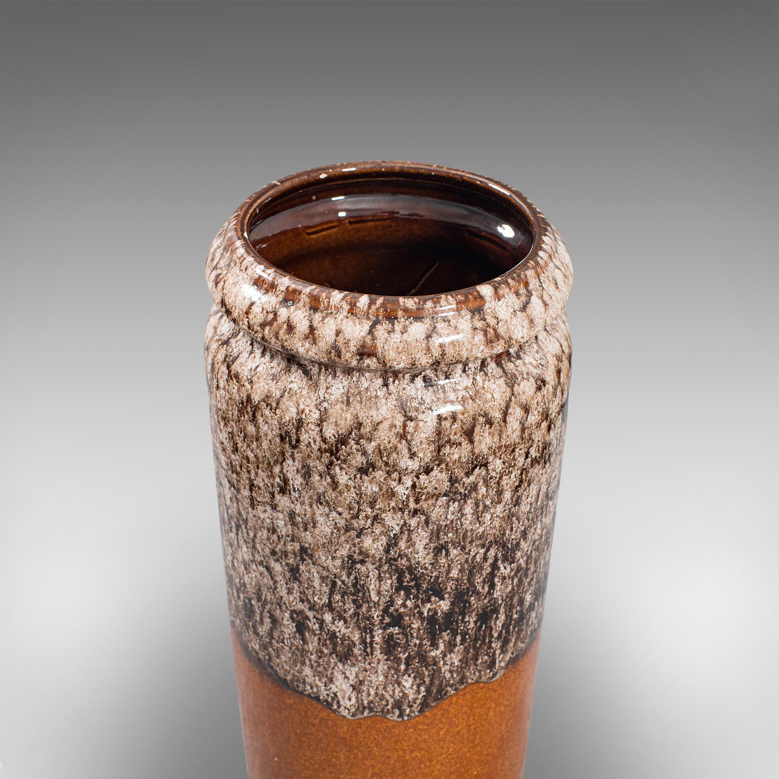 Céramique Support bâton vintage allemand, céramique, marbre de Magma, lave, vase décoratif, vers 1960 en vente