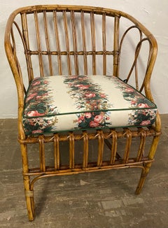 Vintage Stick Wicker Rattan Arm Chair
