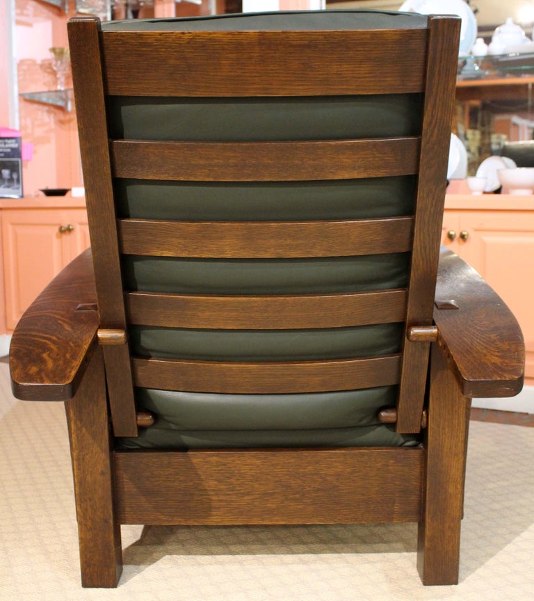 Vintage Stickley Leather Morris Chair at 1stDibs