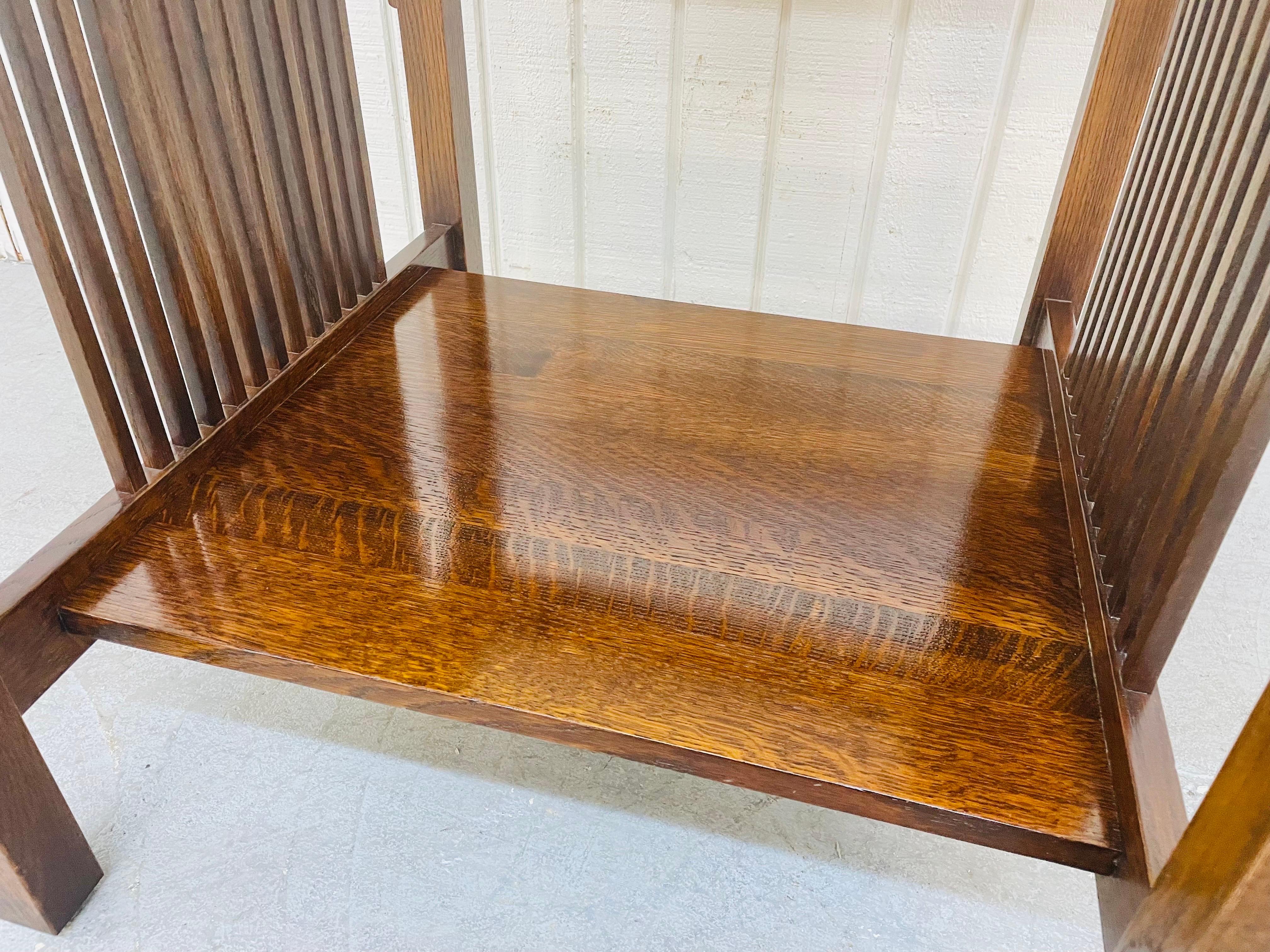 Late 20th Century Vintage Stickley Oak Mission Style Side Table