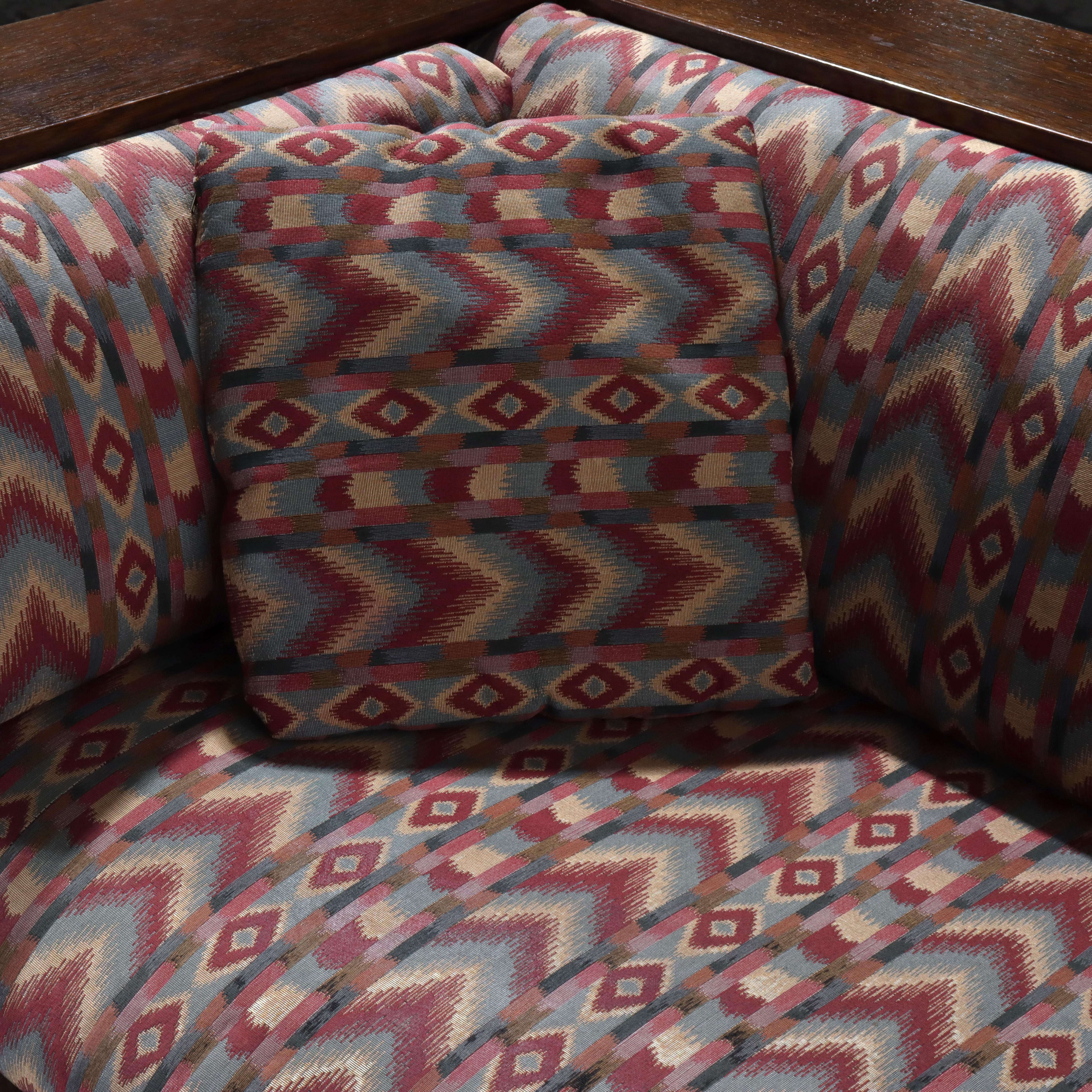 Vintage Stickley Prairie School Oak Spindle Sofa 20thC For Sale 11