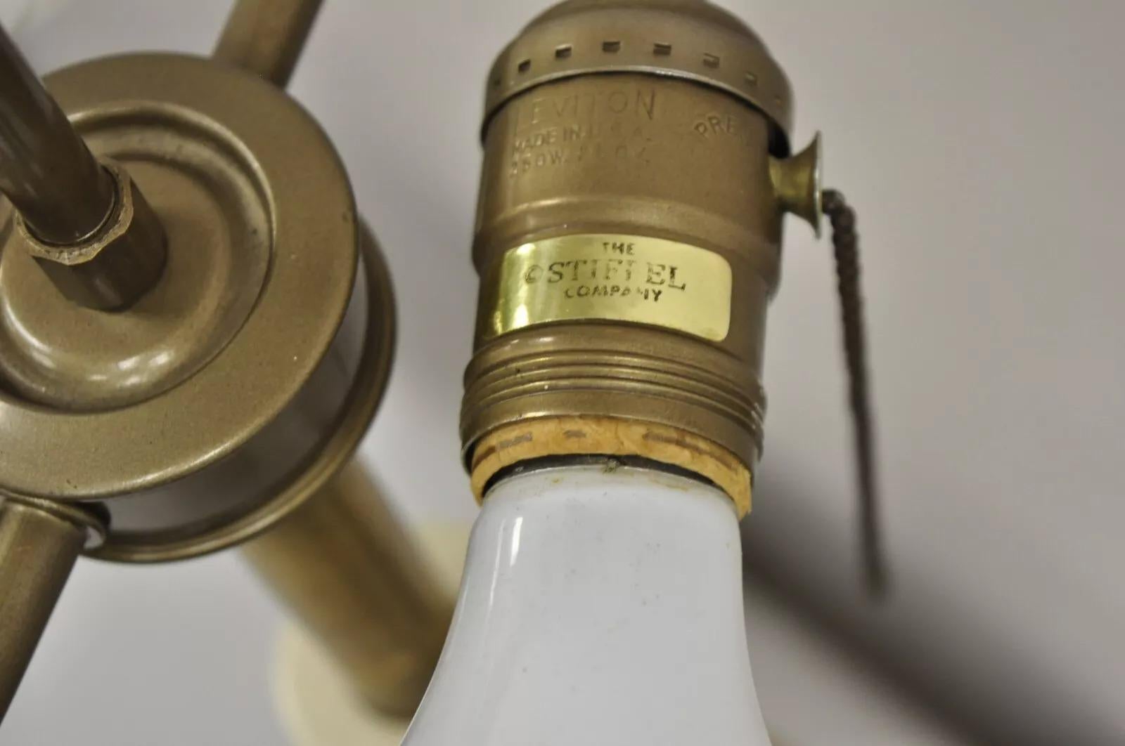 Lampada da tavolo a candeliere barocca in ottone Stiffel Hollywood Regency d'epoca in vendita 1