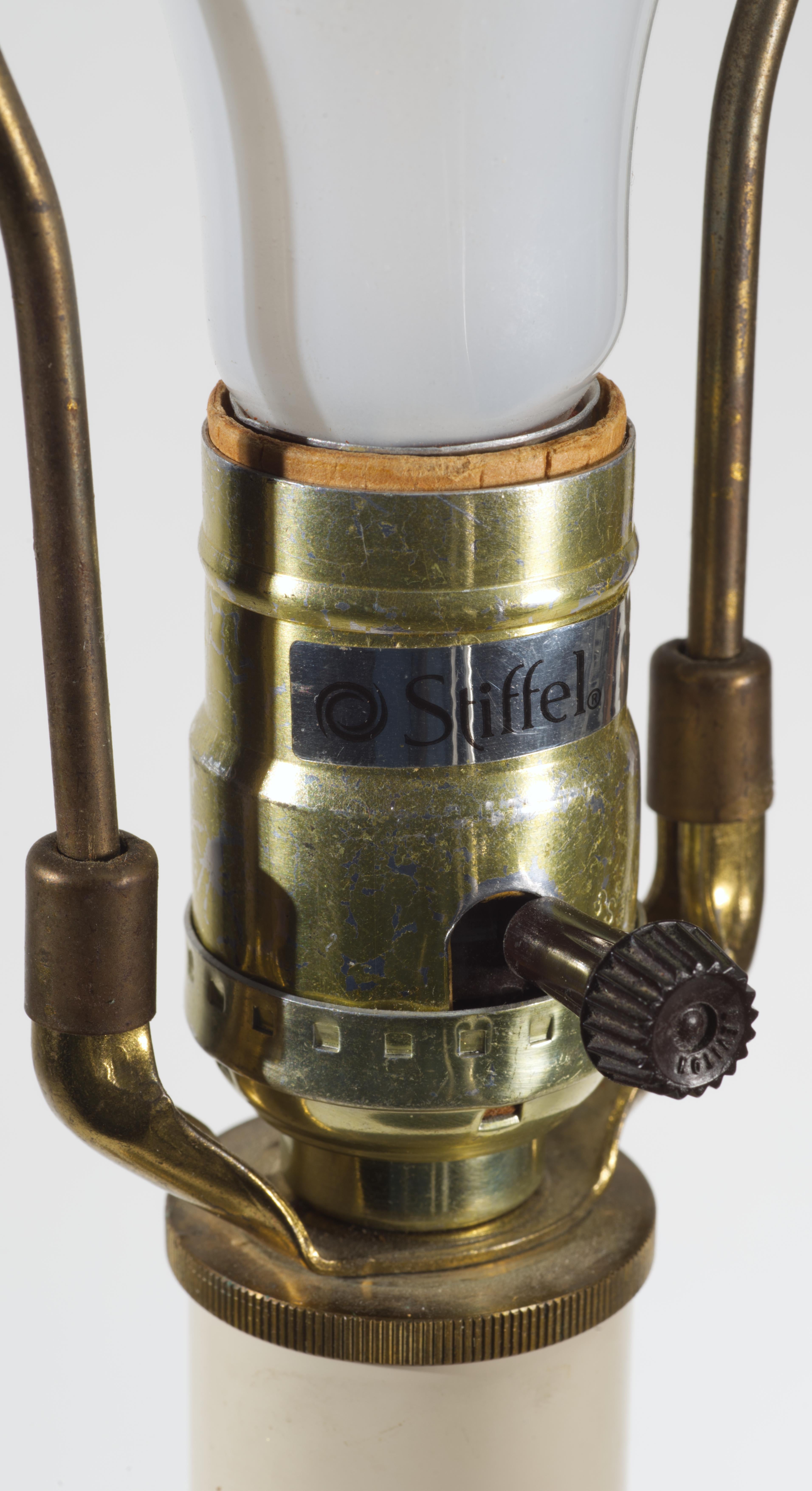 Vintage Stiffel Tall Brass Candlestick Barley Twist Table Lamp For Sale 1
