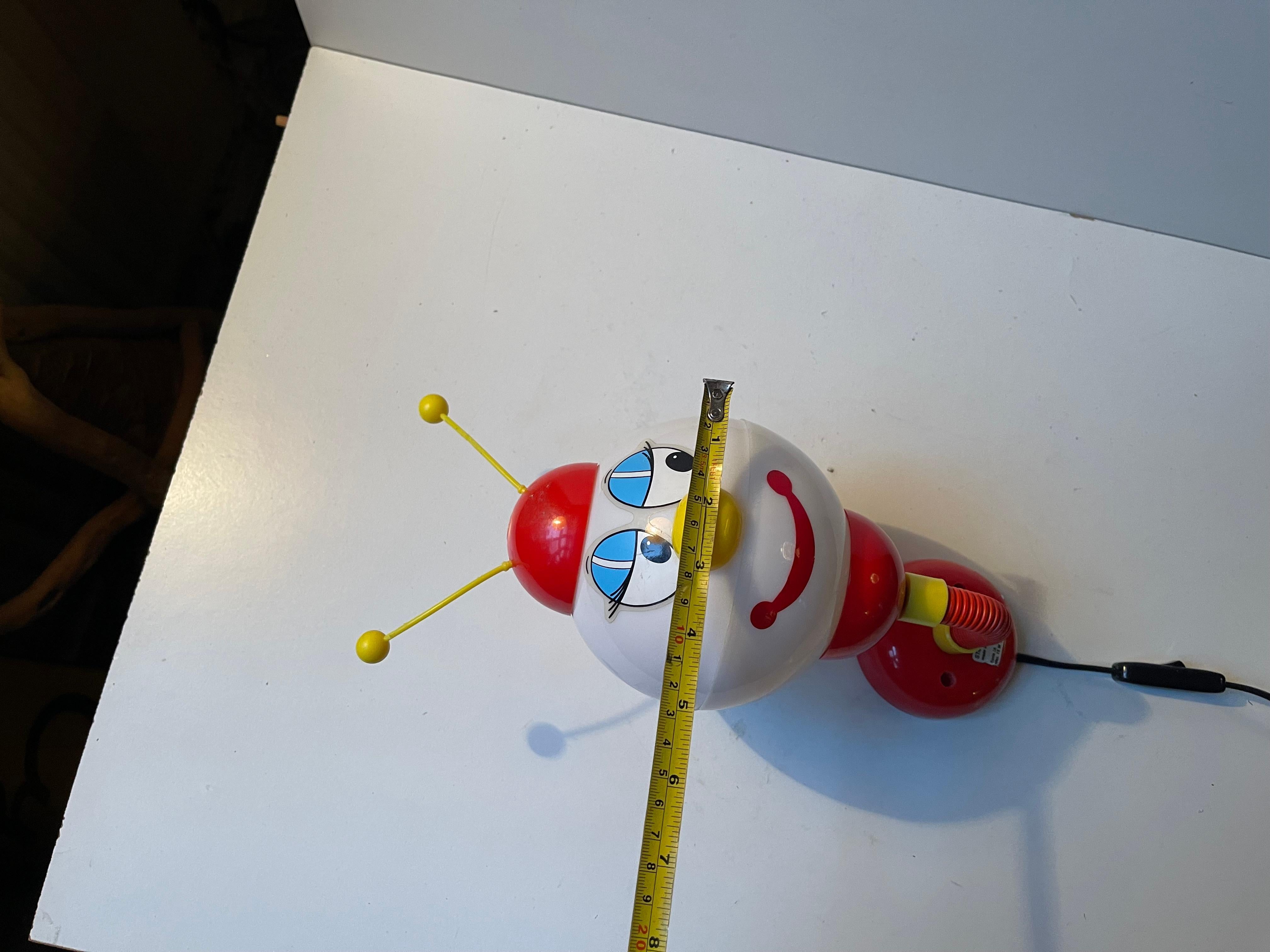 Lámpara de pared vintage de plástico Stilfer Milano Robot, años 70 finales del siglo XX en venta