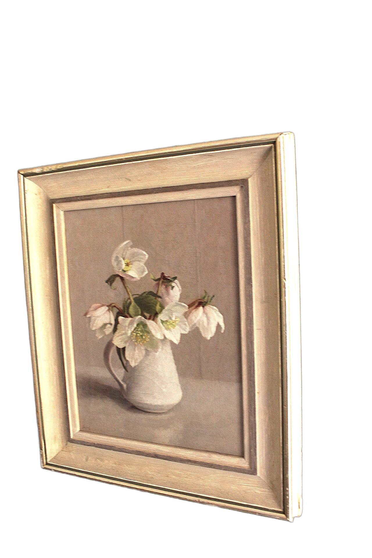 Vintage-Stillleben mit Weihnachtsrosen (Englisch) im Angebot