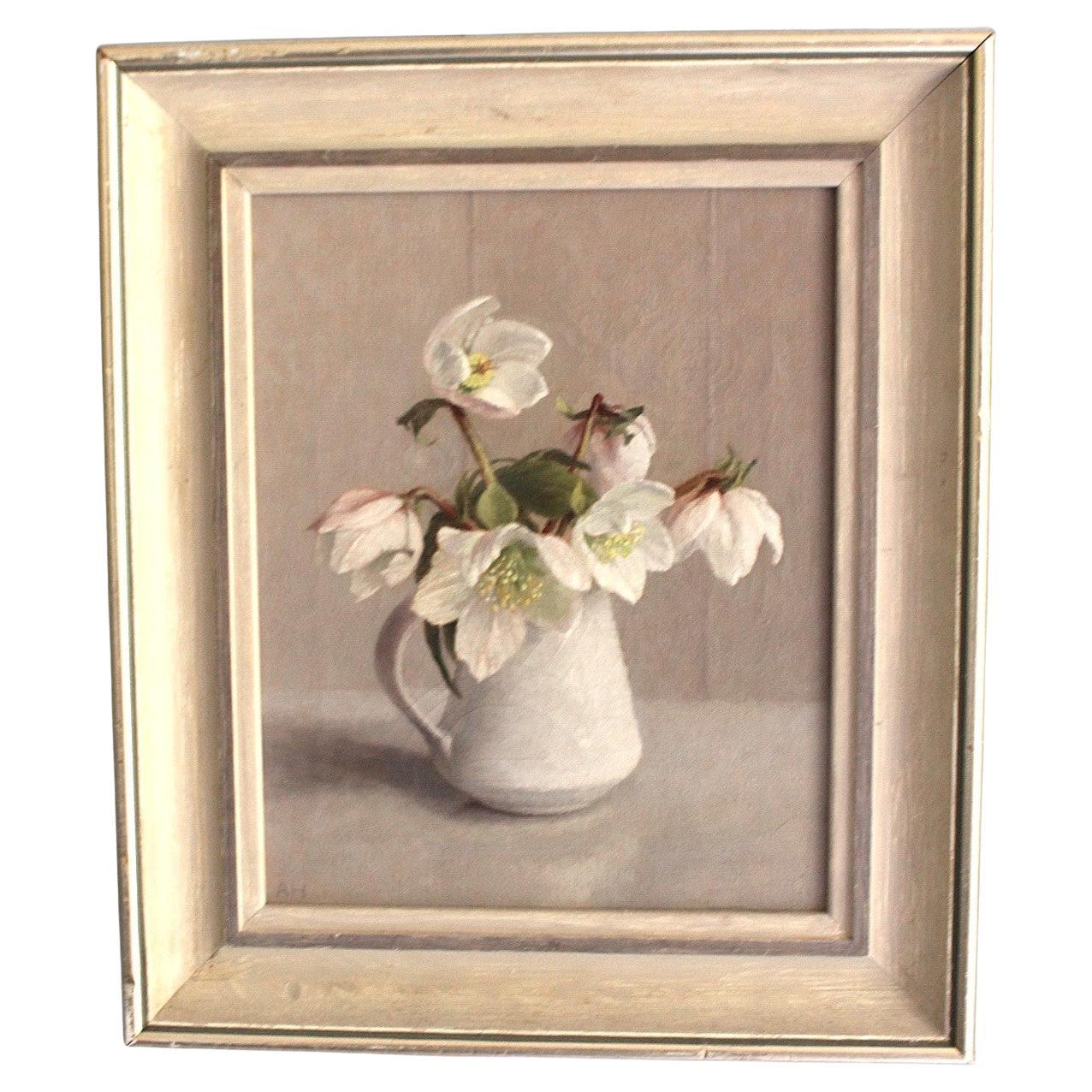 Vintage Still life of Christmas Roses
