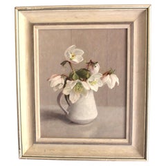 Vintage Still life of Christmas Roses