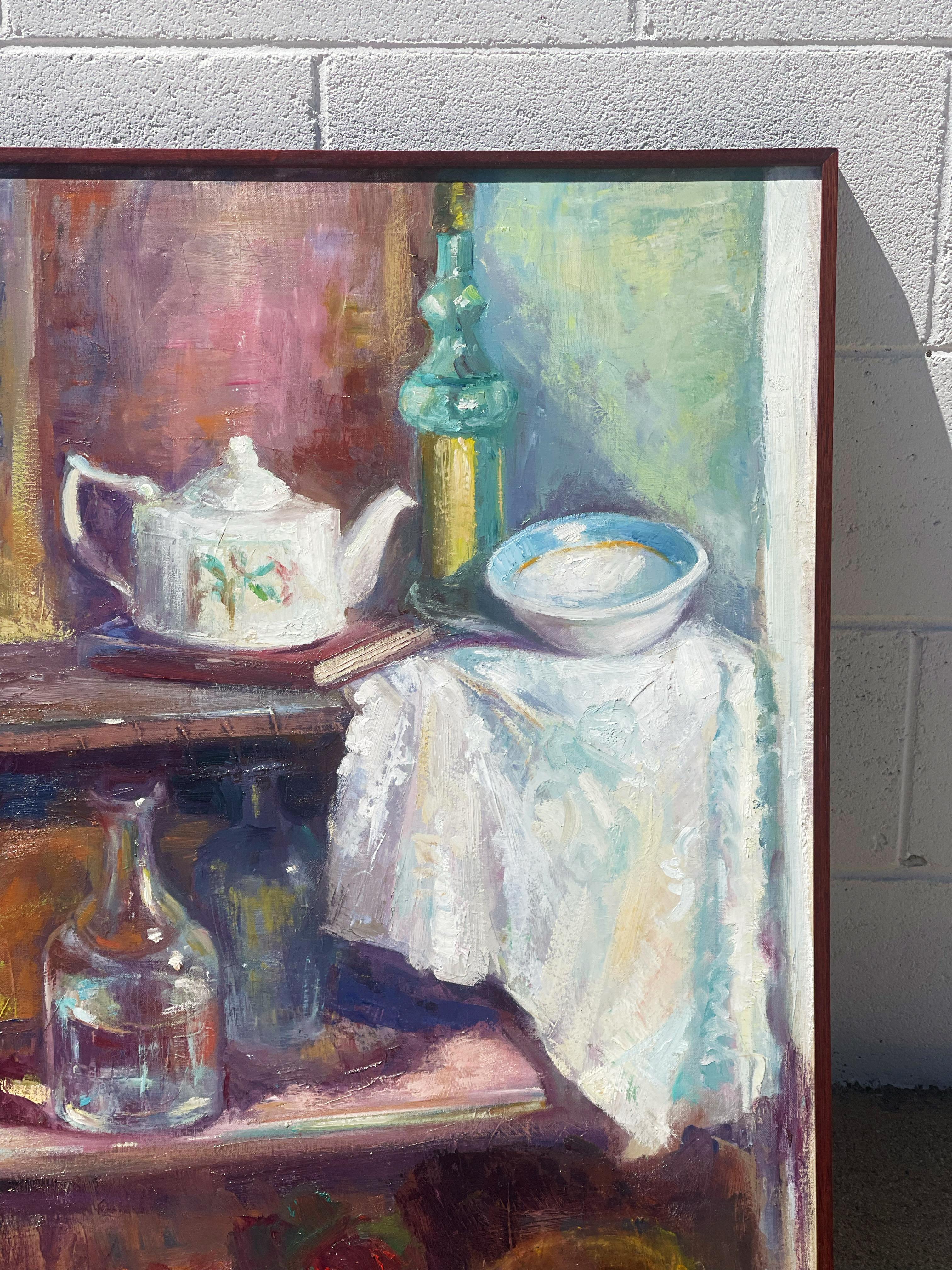 Vintage Still Life Oil Painting  In Good Condition For Sale In Los Angeles, CA