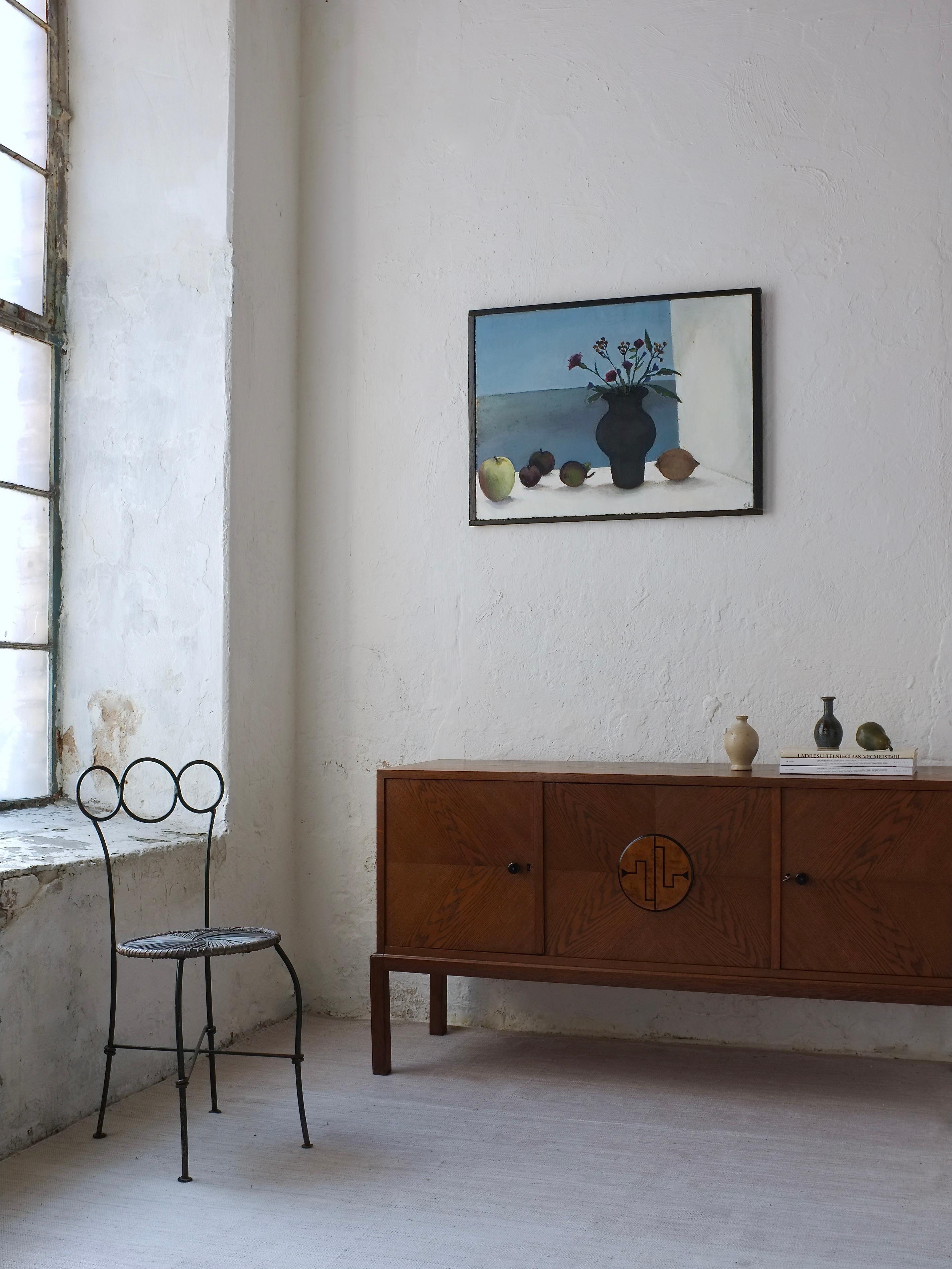 Vintage Still Life Painting by Cecilia Larson, Sweden 1