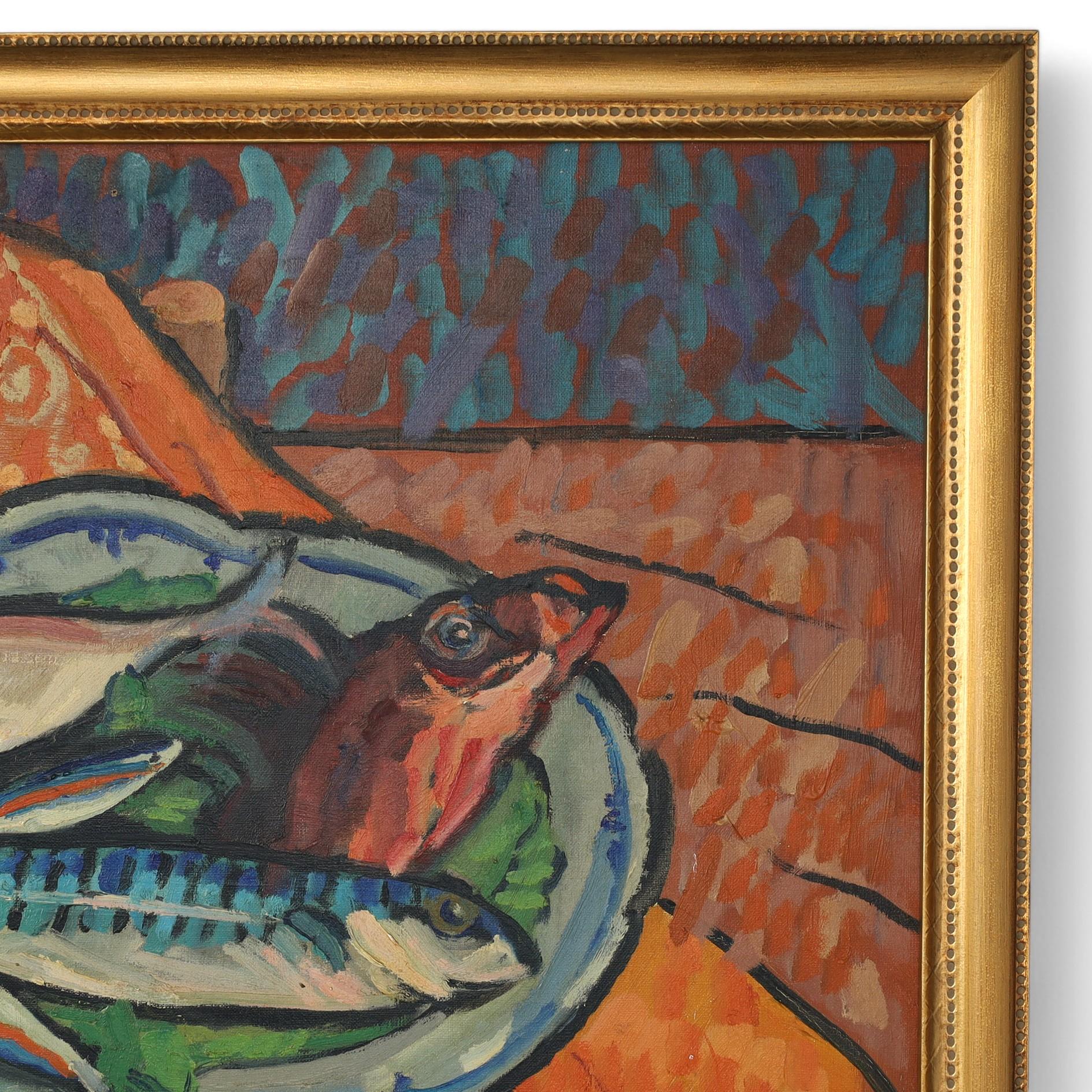 French Vintage Still Life Painting by Henri Reboa For Sale