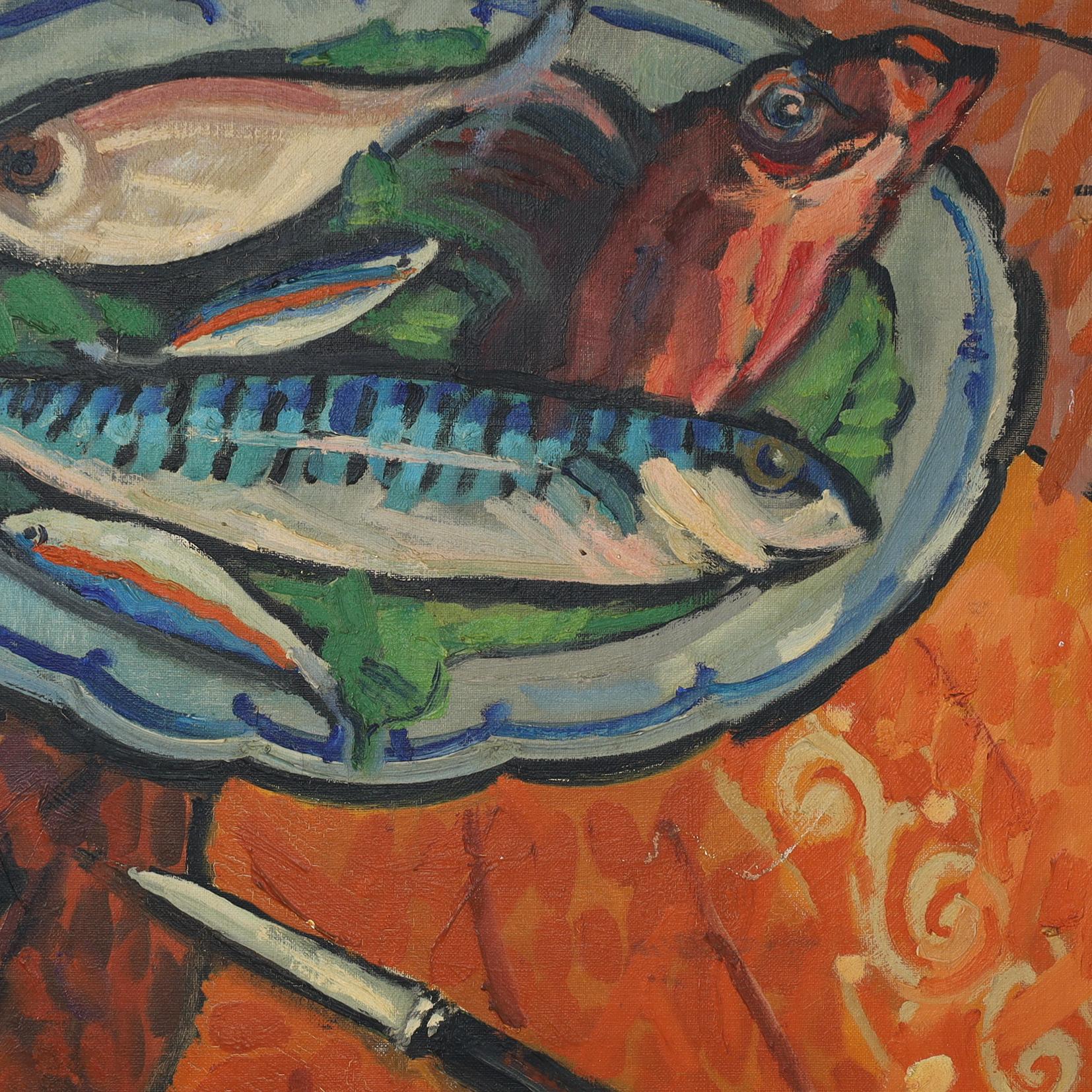 20th Century Vintage Still Life Painting by Henri Reboa For Sale