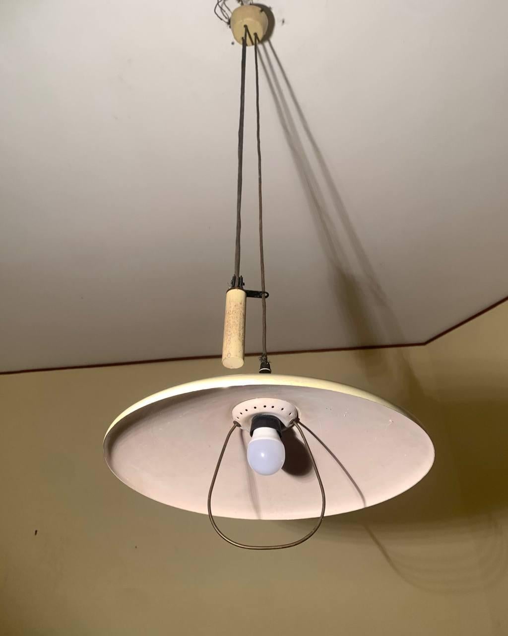 Peint à froid Lampe a sospensione Italia vintage de Stilnovo 1955 en vente