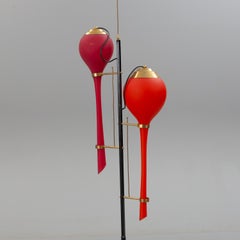 Murano Vintage Stilnovo Floor Lamp in  Glass Italy