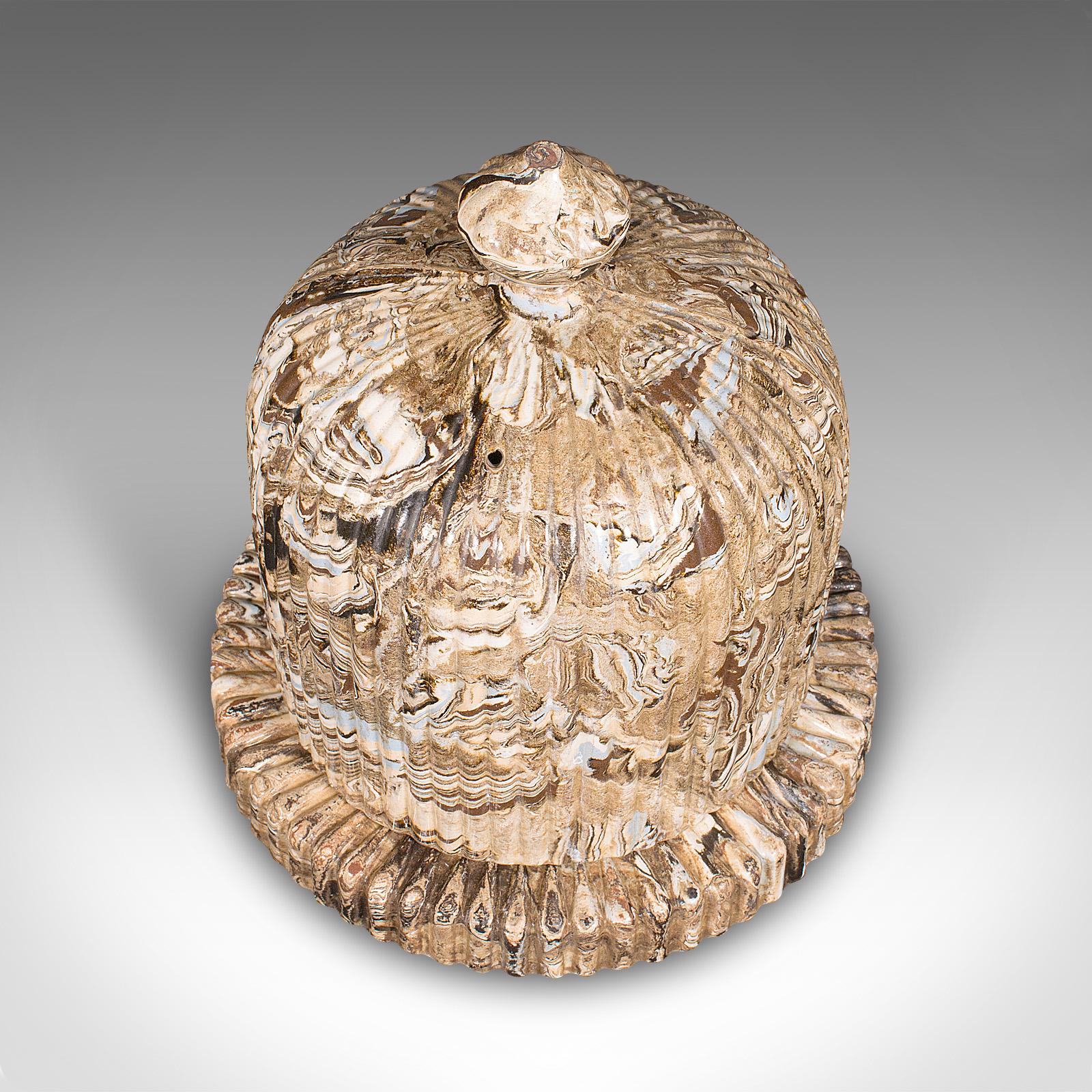 Ceramica Custode di formaggio Stilton d'epoca, stile Georgiano, inglese, cupola in ceramica in vendita