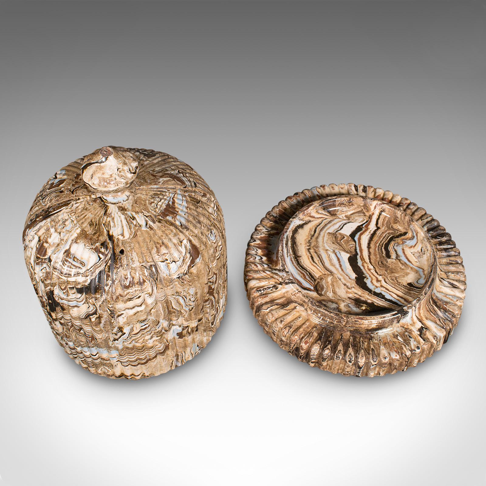Custode di formaggio Stilton d'epoca, stile Georgiano, inglese, cupola in ceramica in vendita 1
