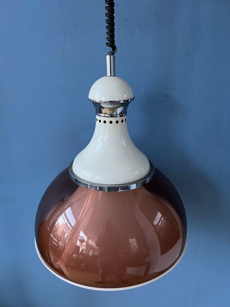Vintage Stilux Milano Space Age Pendant Lamp, 1970s In Excellent Condition For Sale In ROTTERDAM, ZH