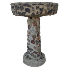 Vintage Stone Inlaid "Grotto" Bird Bath