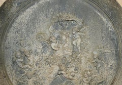 ViNTAGE STONE CARVING OF THE GODDESS OF THE SUN NICELY WEATHERED AND AGED